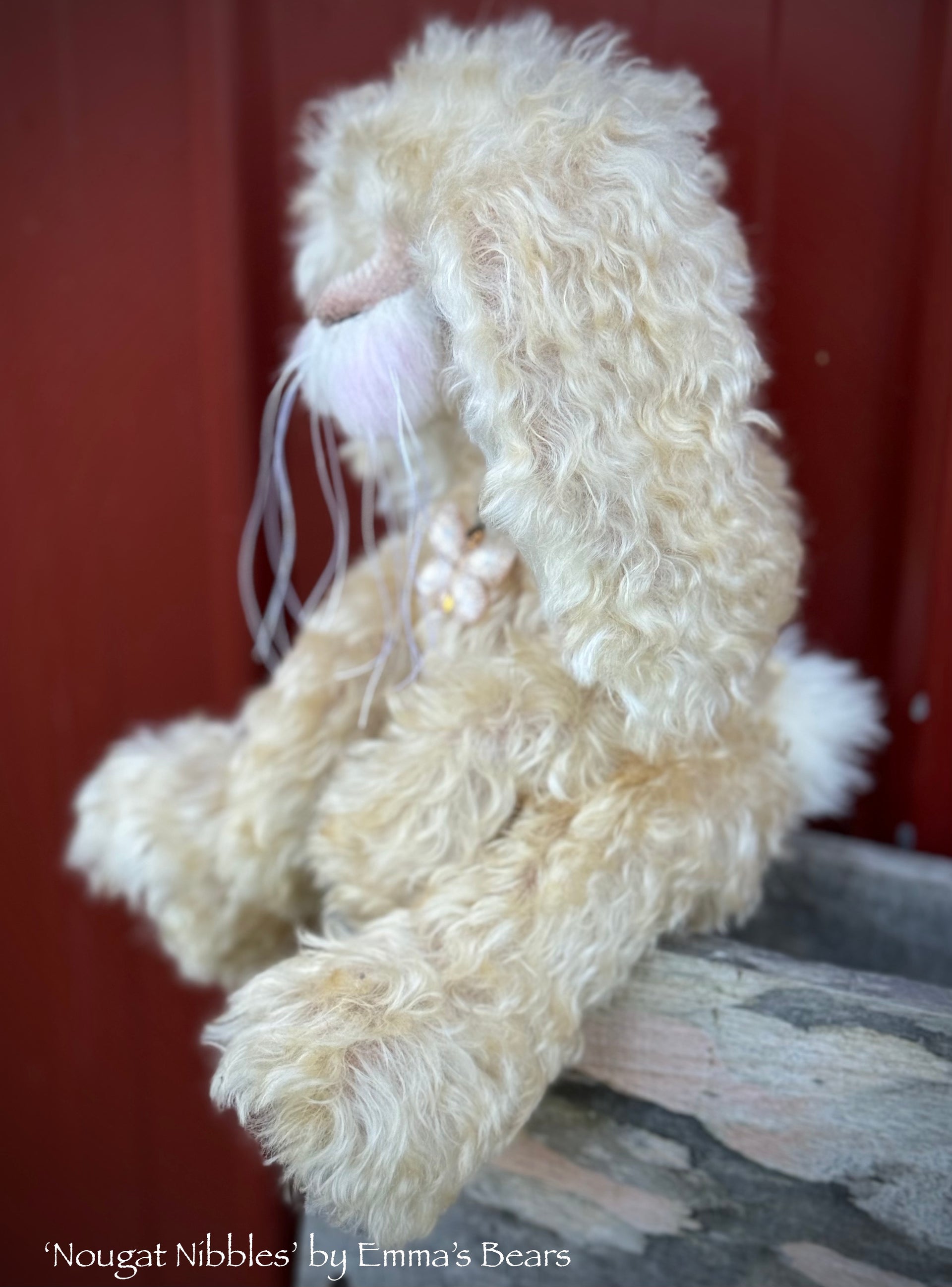 Nougat Nibbles - 12" Hand-Dyed Kid Mohair EASTER Bunny by Emma's Bears - OOAK