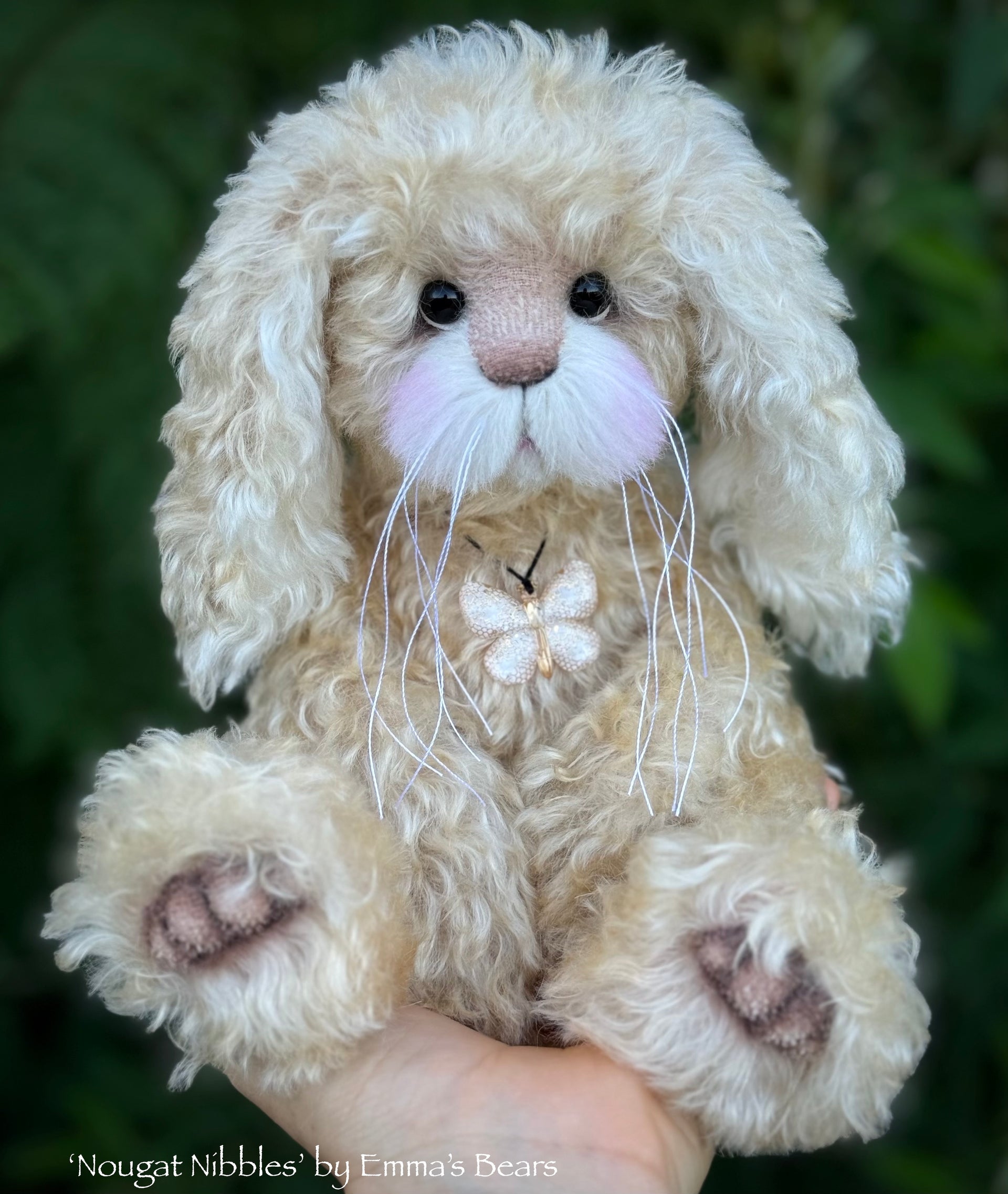 Nougat Nibbles - 12" Hand-Dyed Kid Mohair EASTER Bunny by Emma's Bears - OOAK