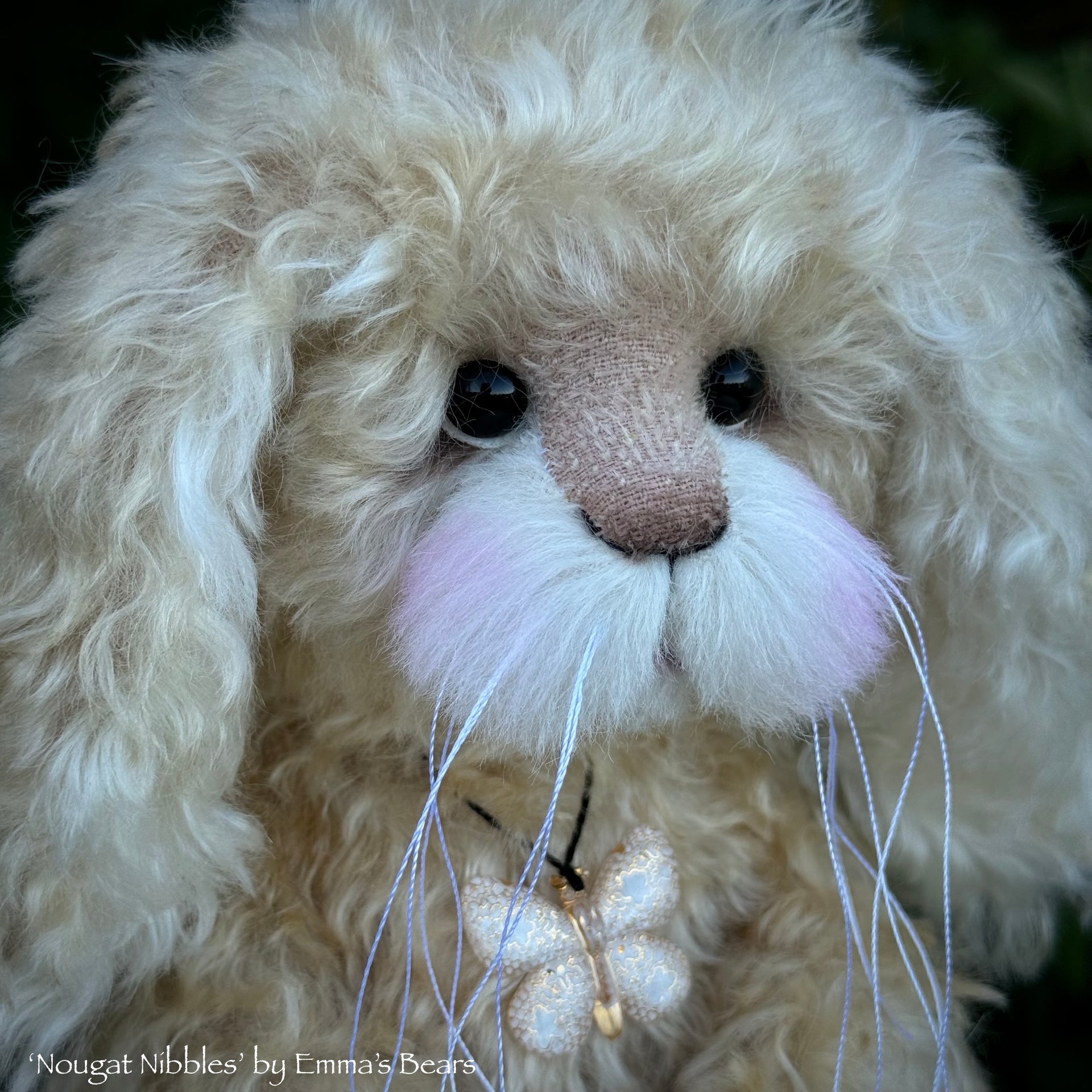 Nougat Nibbles - 12" Hand-Dyed Kid Mohair EASTER Bunny by Emma's Bears - OOAK