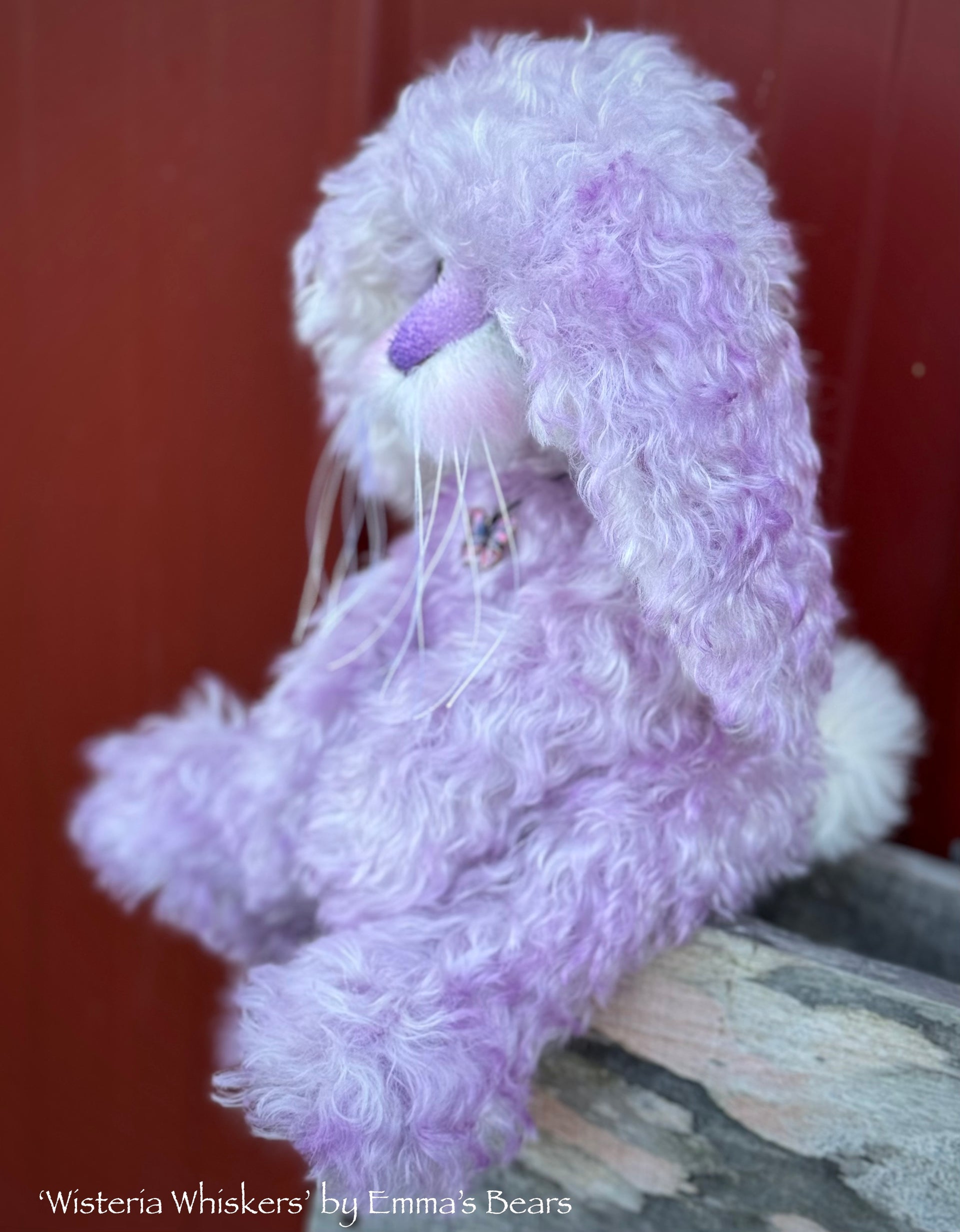 Wisteria Whiskers - 12" Hand-Dyed Kid Mohair EASTER Bunny by Emma's Bears - OOAK