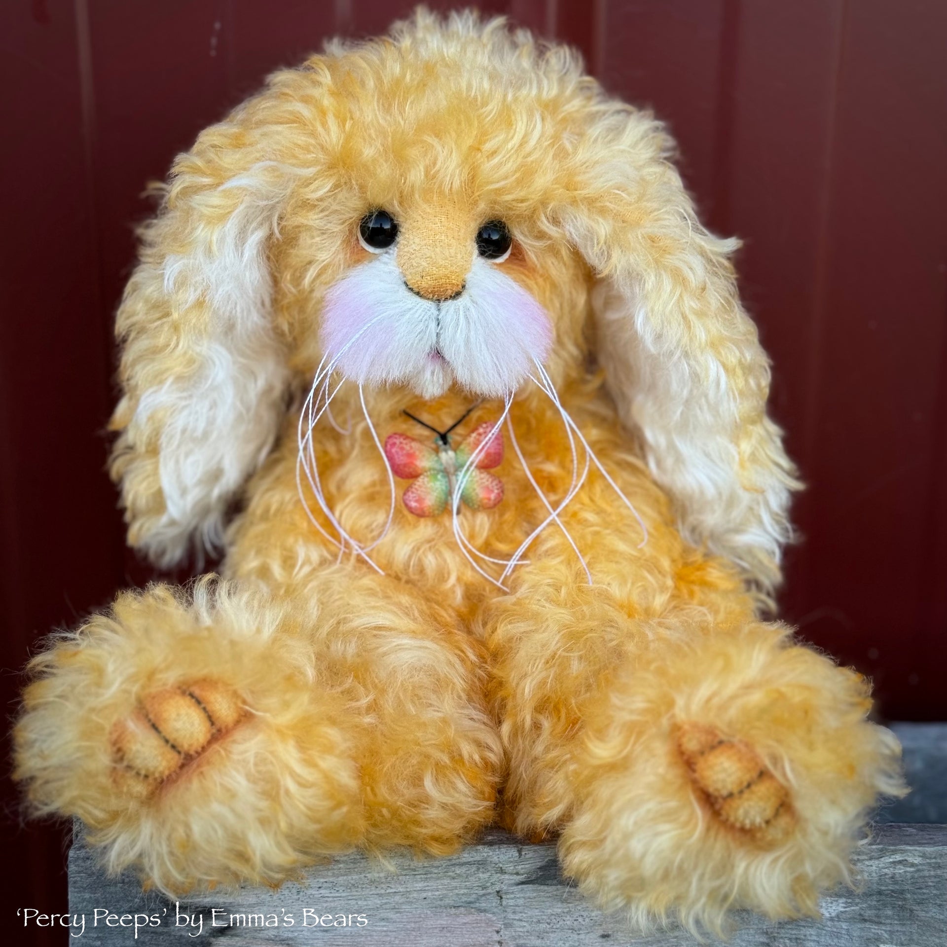 Percy Peeps - 12" Hand-Dyed Kid Mohair EASTER Bunny by Emma's Bears - OOAK