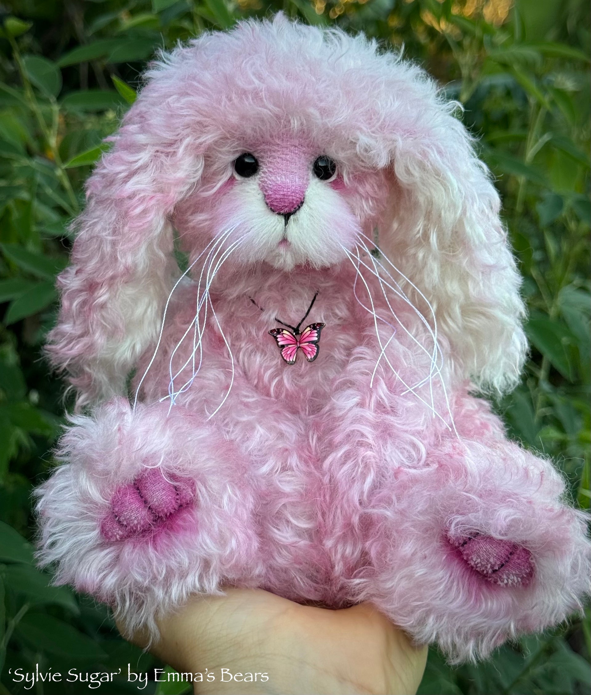 Sylvie Sugar - 12" Hand-Dyed Kid Mohair EASTER Bunny by Emma's Bears - OOAK