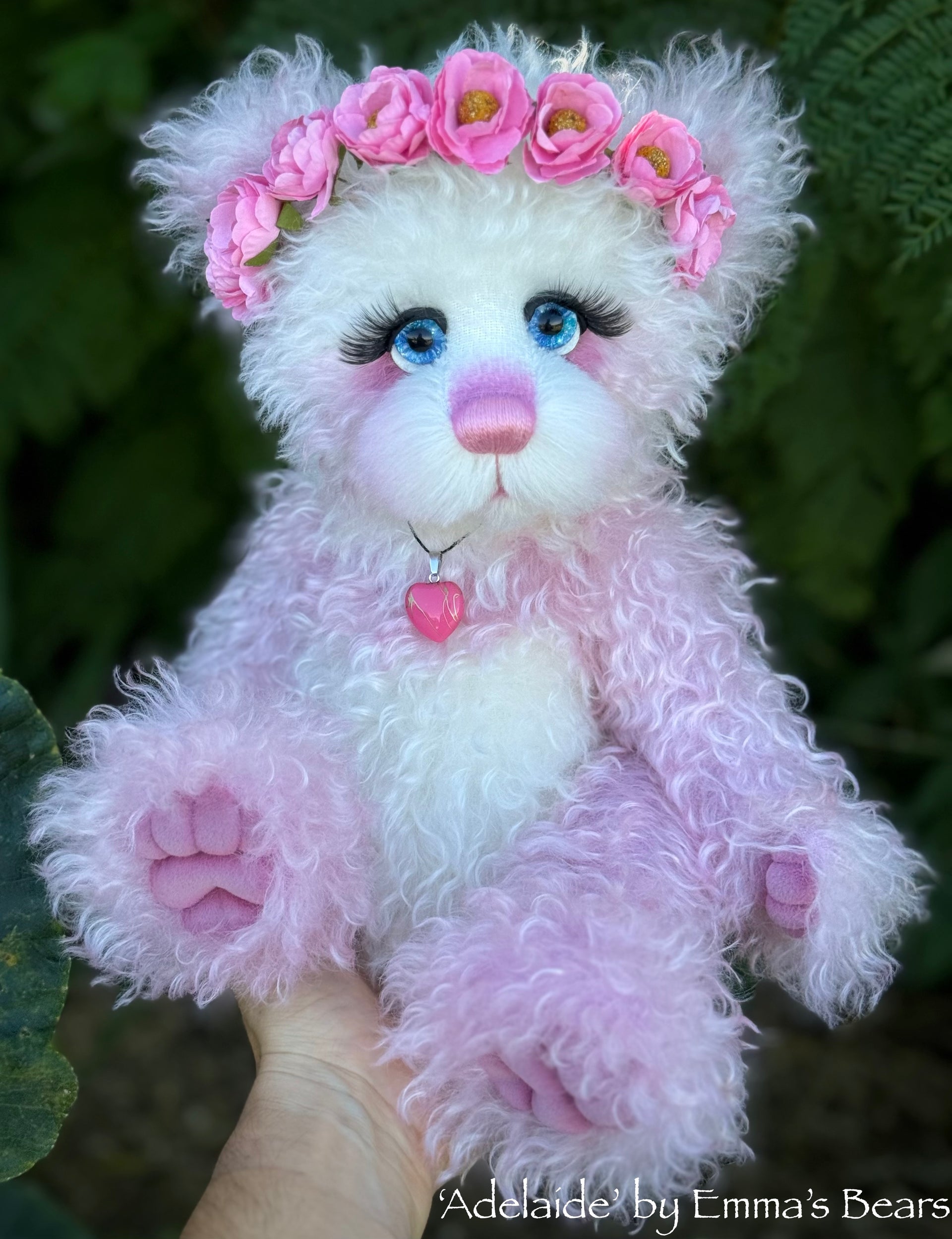 Adelaide - 16" Hand-dyed Curlylocks Mohair Artist Bear by Emma's Bears - OOAK