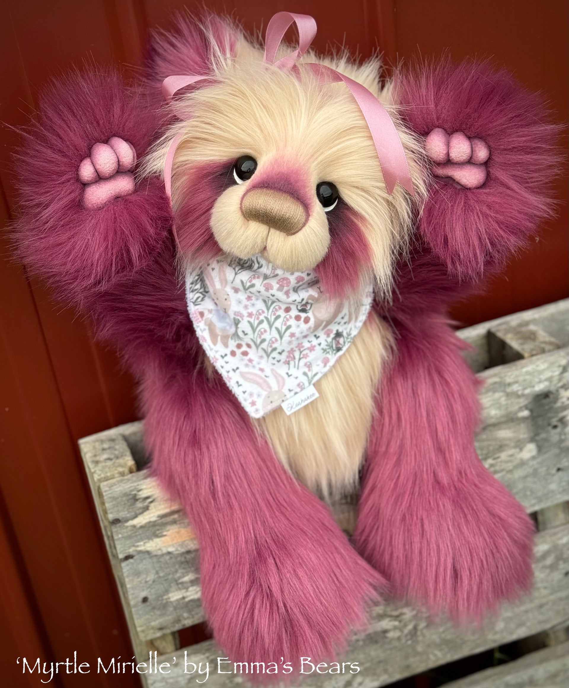 Myrtle Mirielle - 20" Faux Fur Artist Toddler Bear by Emma's Bears - OOAK