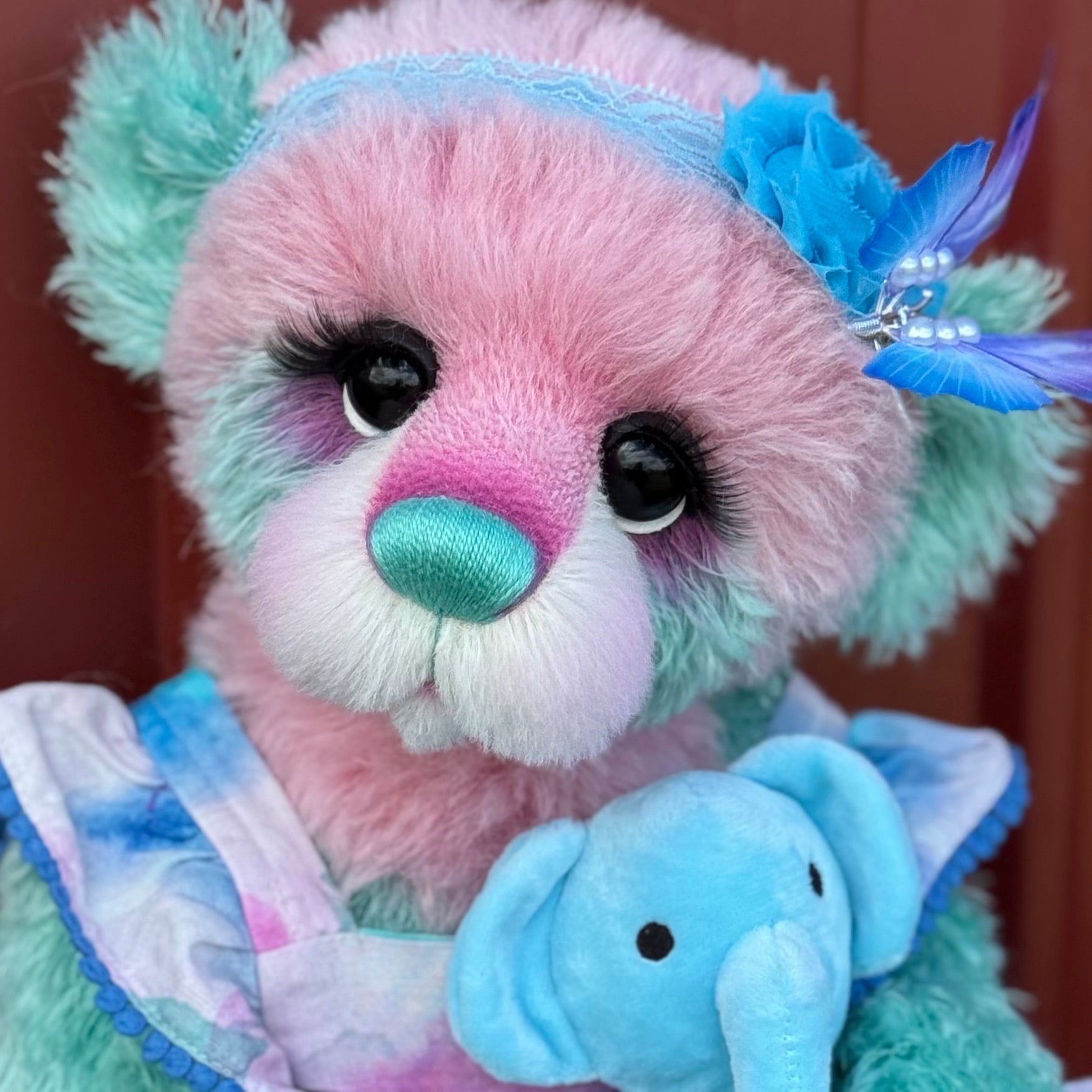 Prudence Daysong - 18" Hand-dyed Alpaca and Mohair Artist Bear by Emma's Bears - OOAK