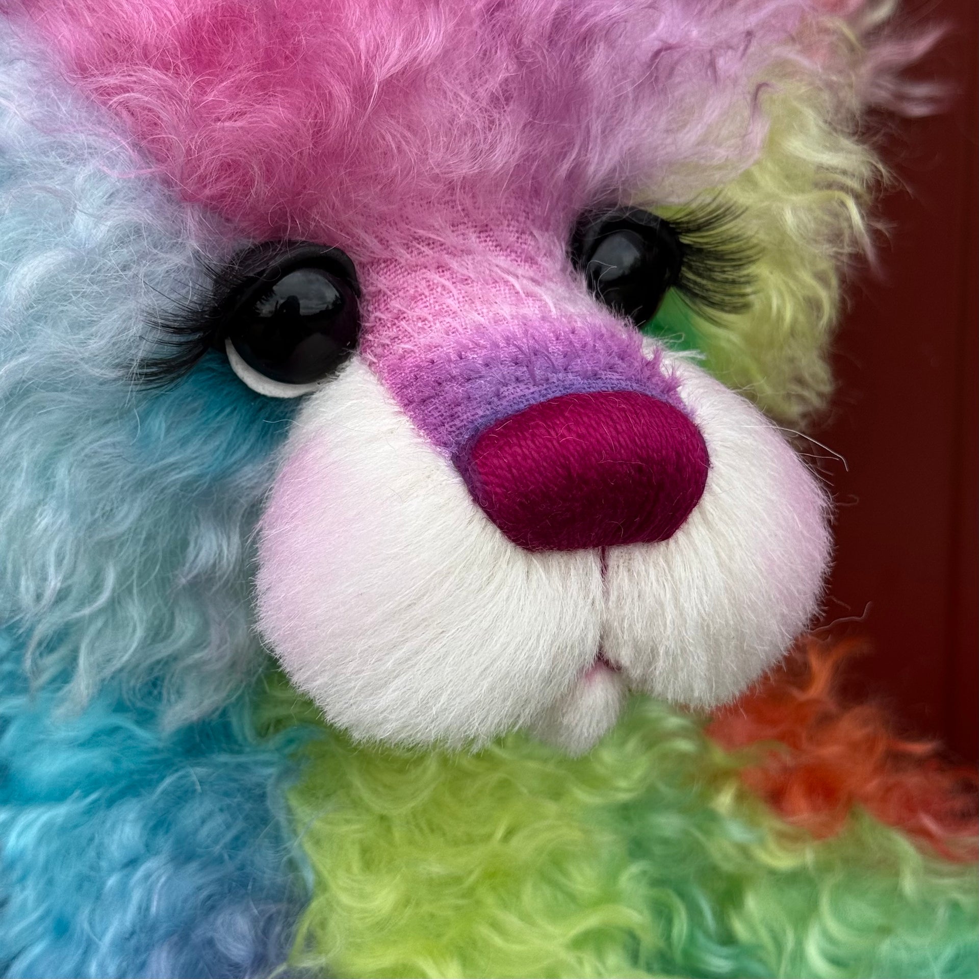 Fenella Figbutton - 18" Hand-dyed Curlylocks Mohair Artist Bear by Emma's Bears - OOAK