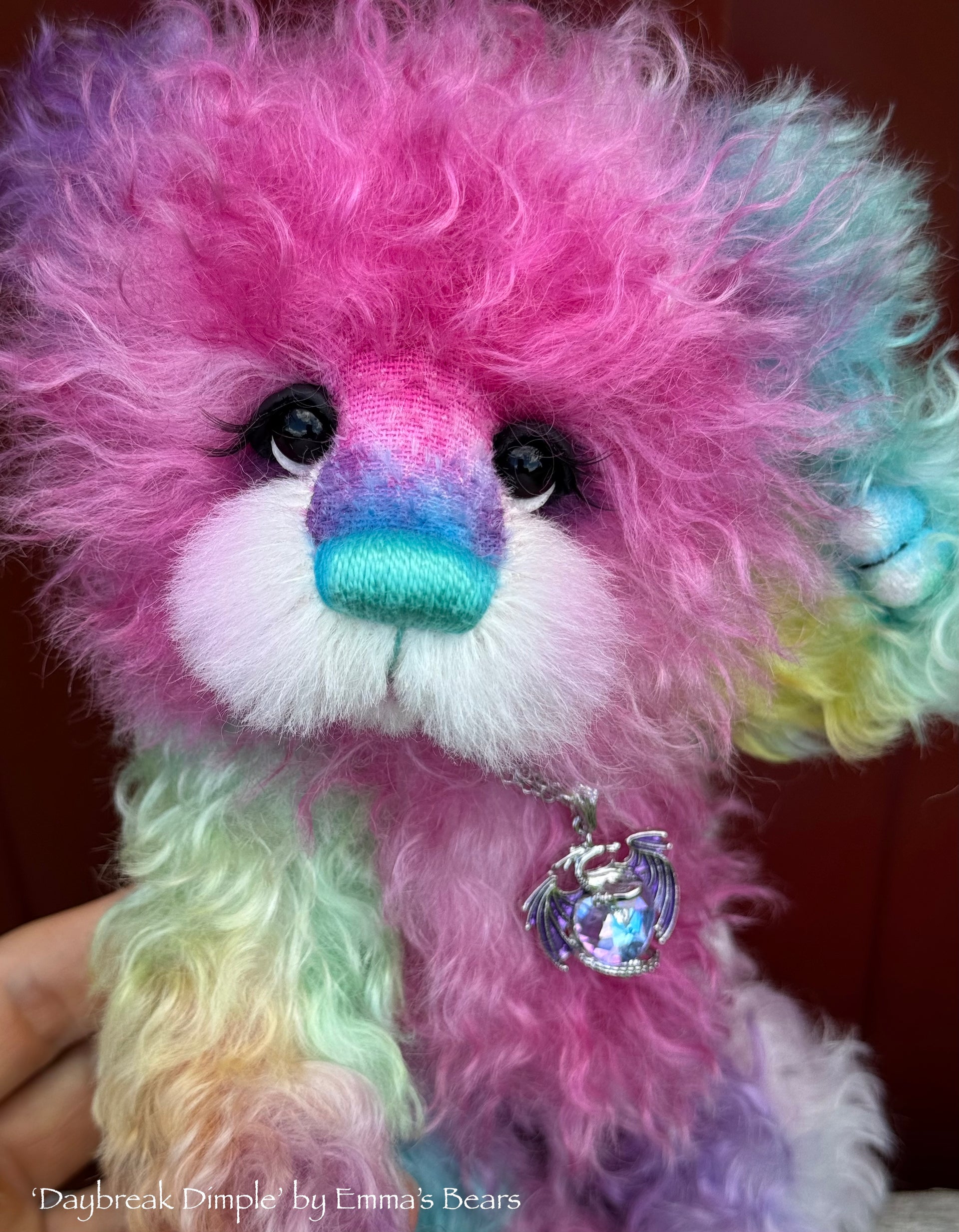 Daybreak Dimple - 9" Hand-dyed Mohair Artist Bear by Emma's Bears - OOAK