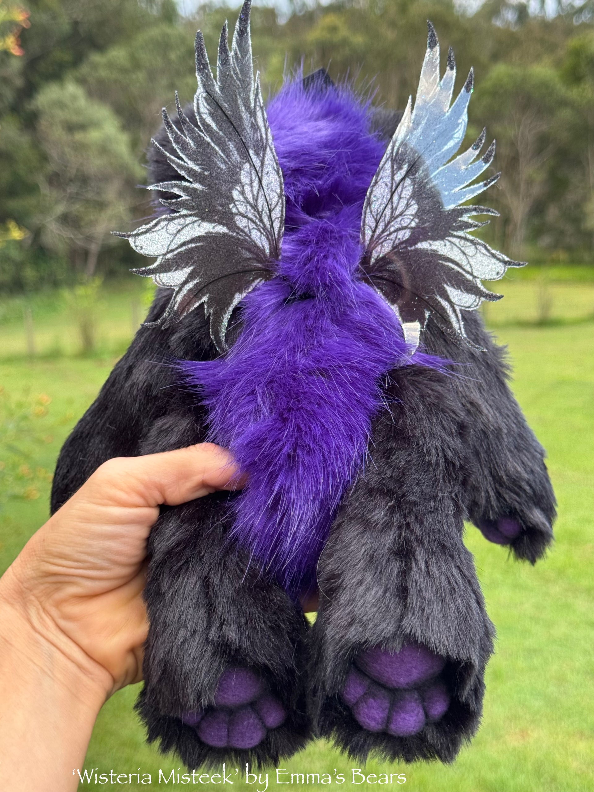 Wisteria Misteek - 10" Faux Fur artist fairy bear by Emma's Bears - OOAK