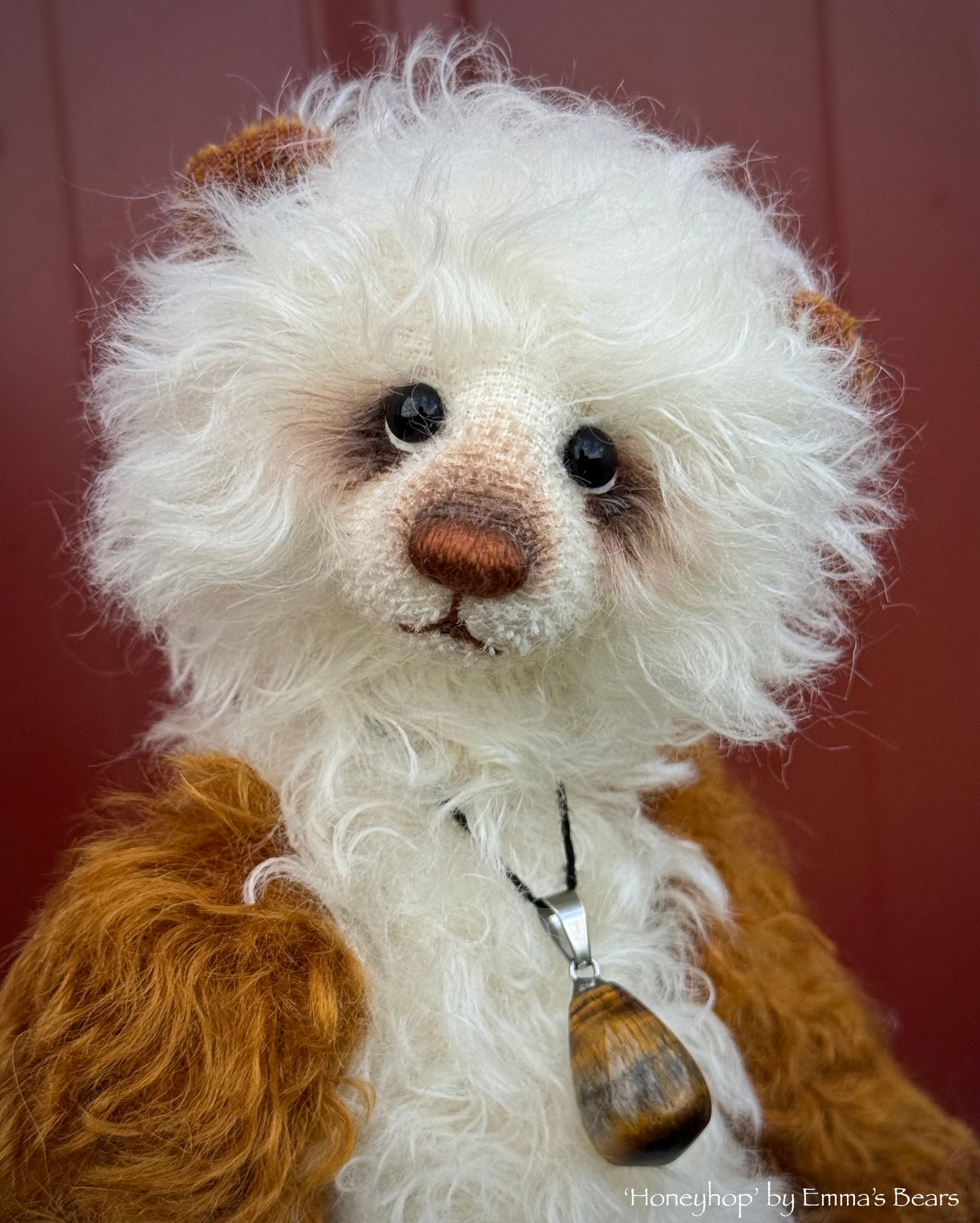 Honeyhop - 7" Wiggly Mohair Artist Bear by Emma's Bears - OOAK