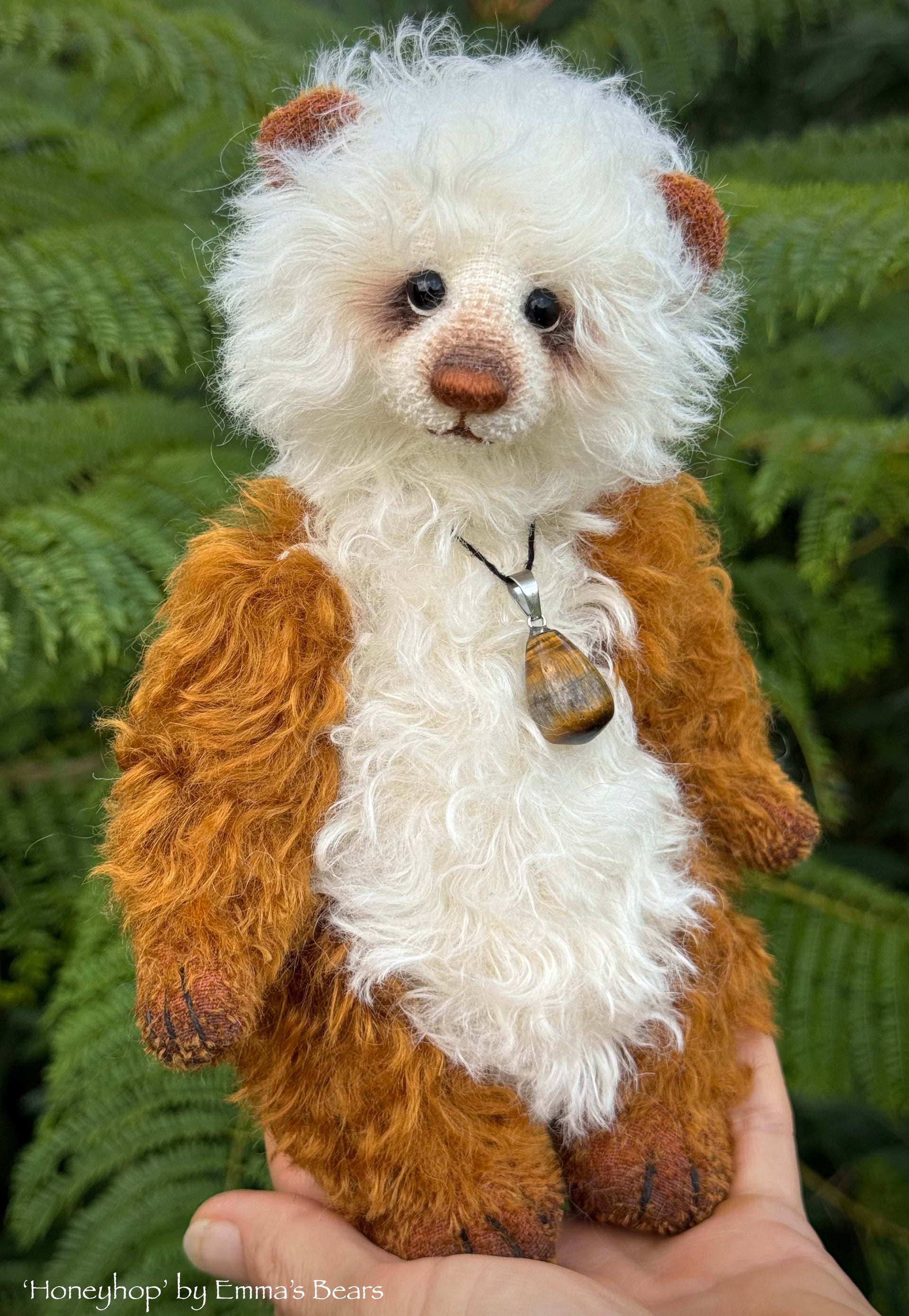 Honeyhop - 7" Wiggly Mohair Artist Bear by Emma's Bears - OOAK