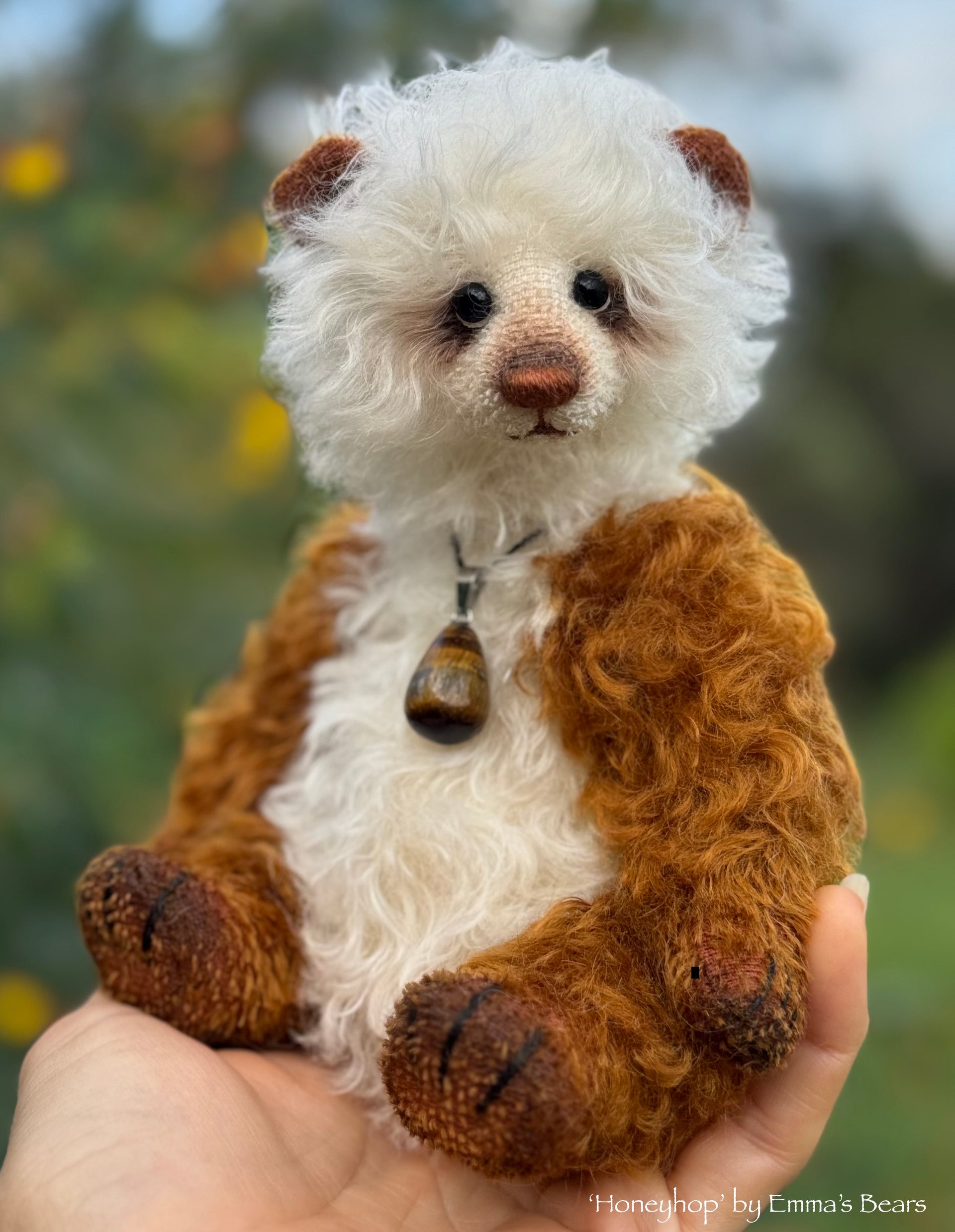 Honeyhop - 7" Wiggly Mohair Artist Bear by Emma's Bears - OOAK