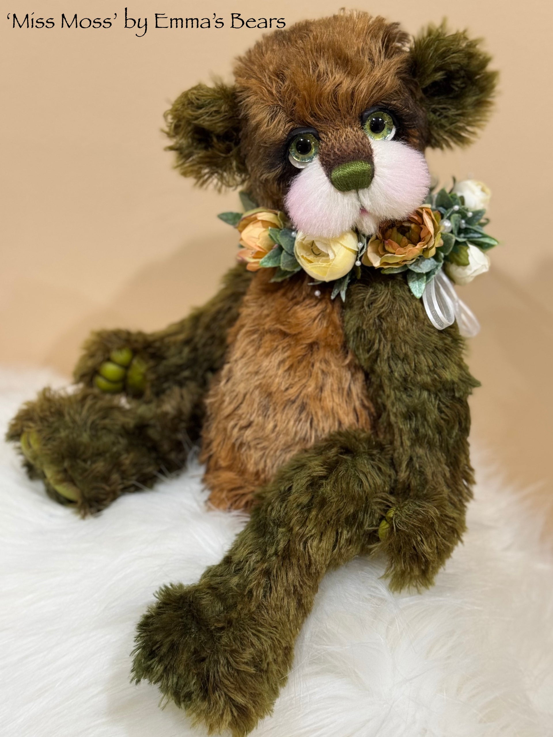Miss Moss - 16" Mohair artist bear by Emma's Bears - OOAK