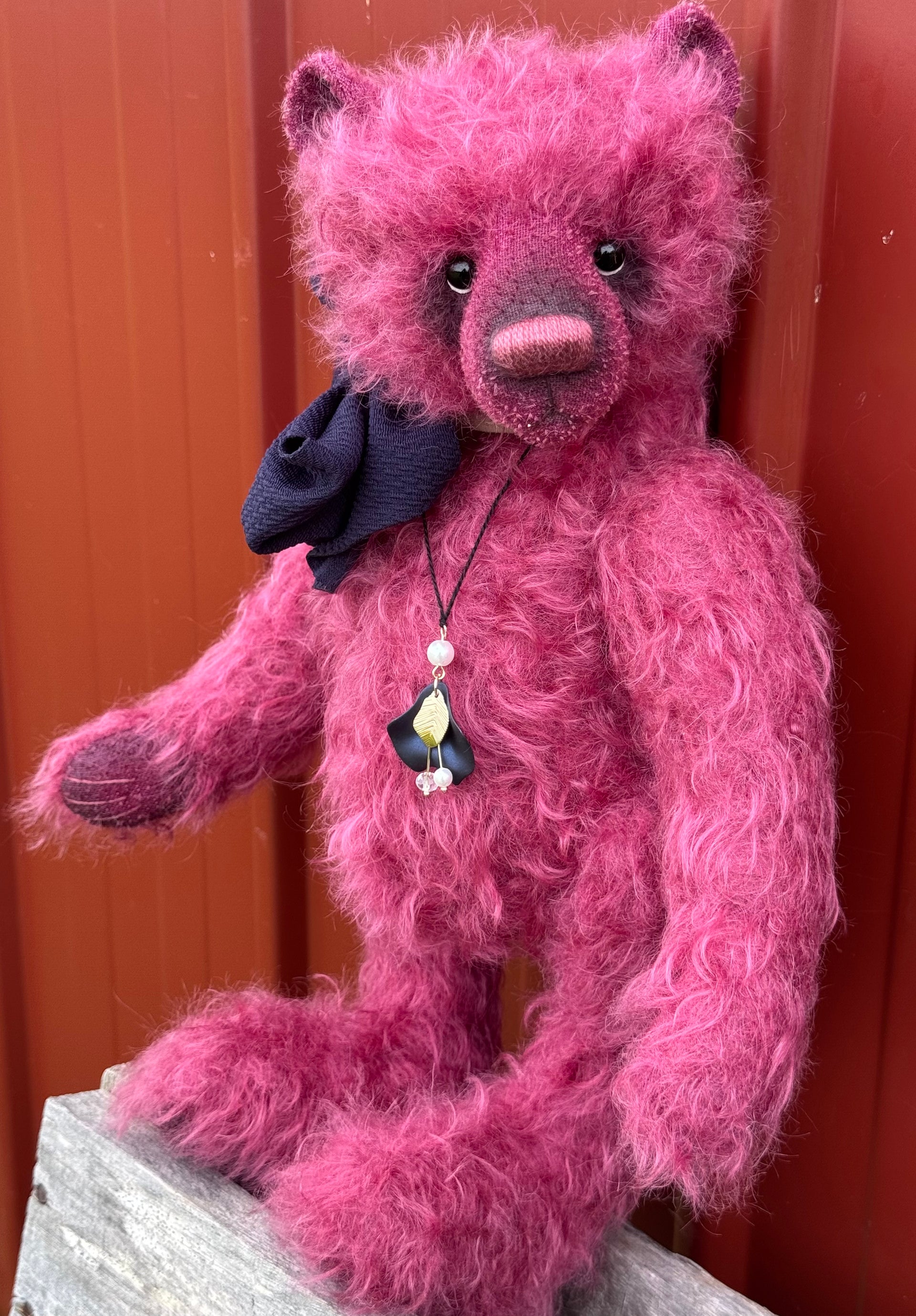 Figberry - 13" Traditional mohair bear by Emma's Bears - OOAK