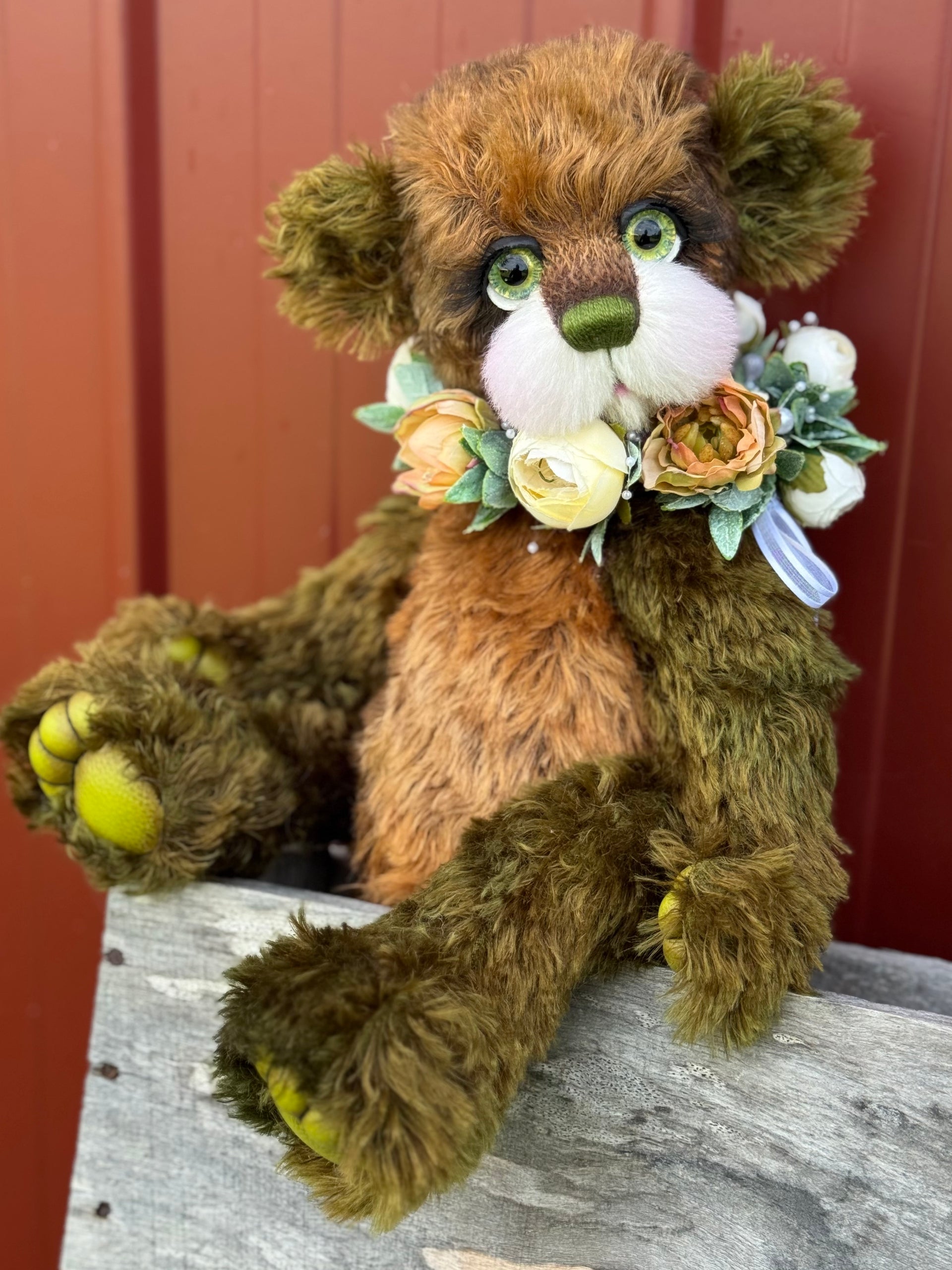 Miss Moss - 16" Mohair artist bear by Emma's Bears - OOAK