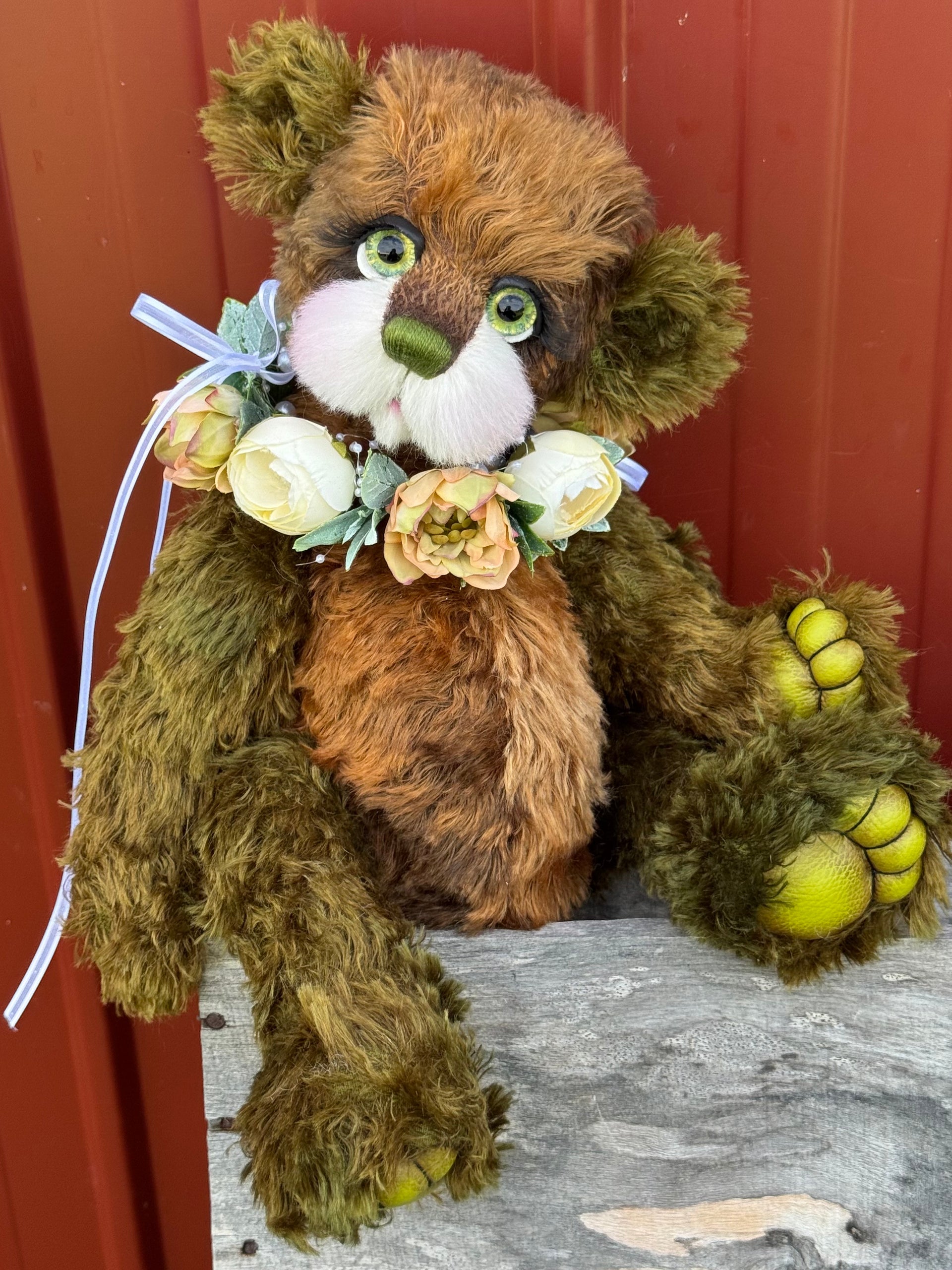 Miss Moss - 16" Mohair artist bear by Emma's Bears - OOAK