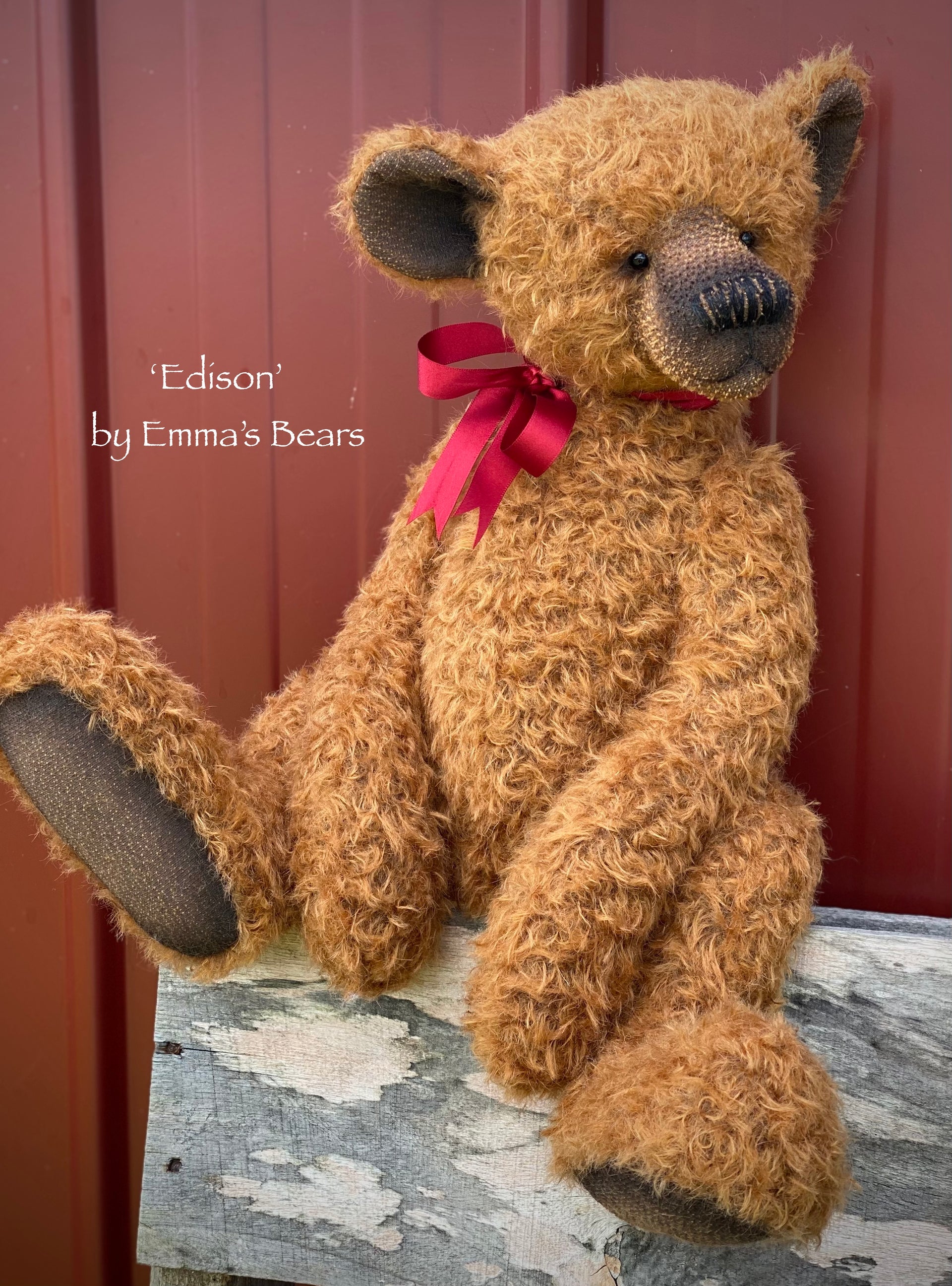 Edison - 20" mohair artist bear by Emmas Bears - OOAK