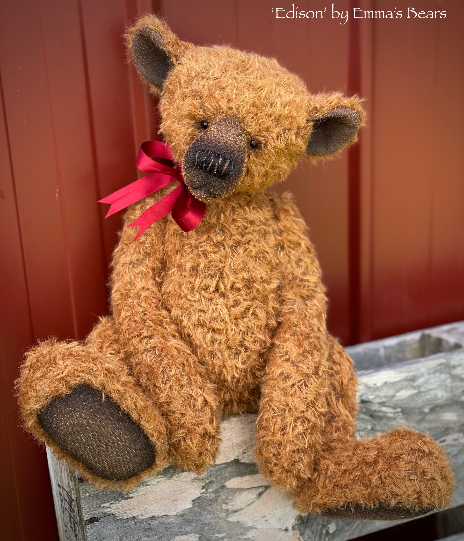 Edison - 20" mohair artist bear by Emmas Bears - OOAK