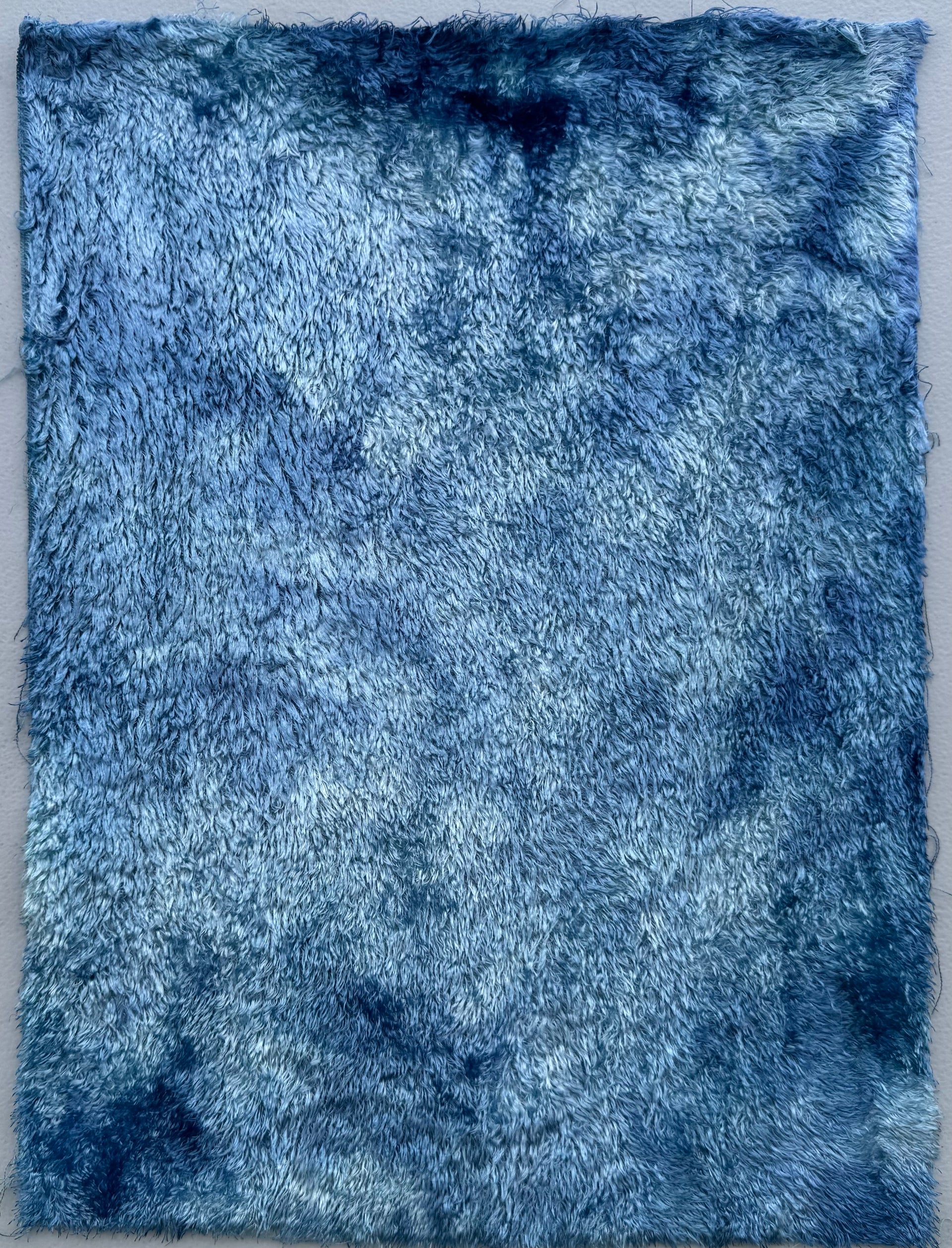 Textured Viscose - Hand Dyed Sky Blue Batik - Fat 1/8m - JUL042