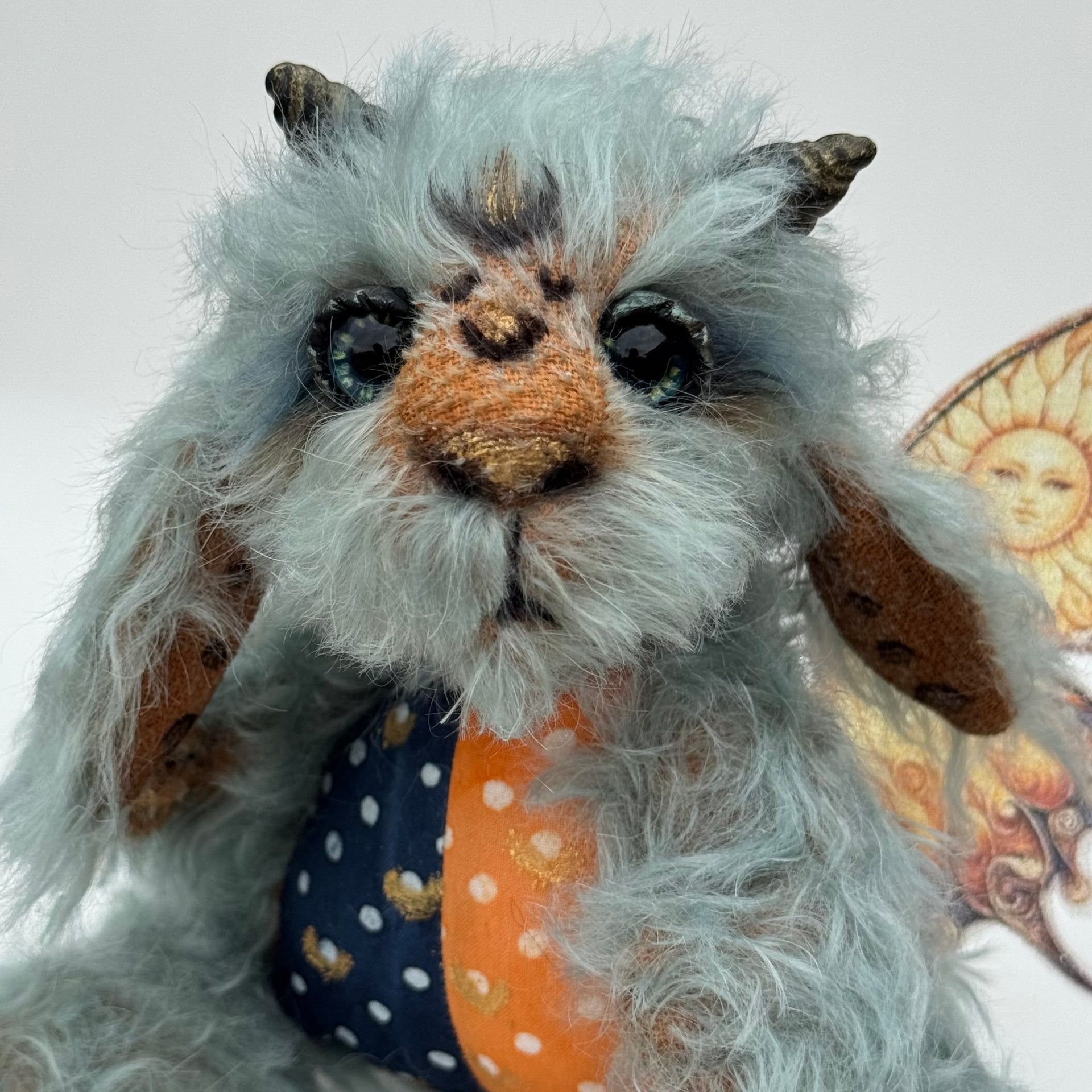 Sonnet Seafoam - 8" mohair Artist Baby Dragon by Emmas Bears - OOAK