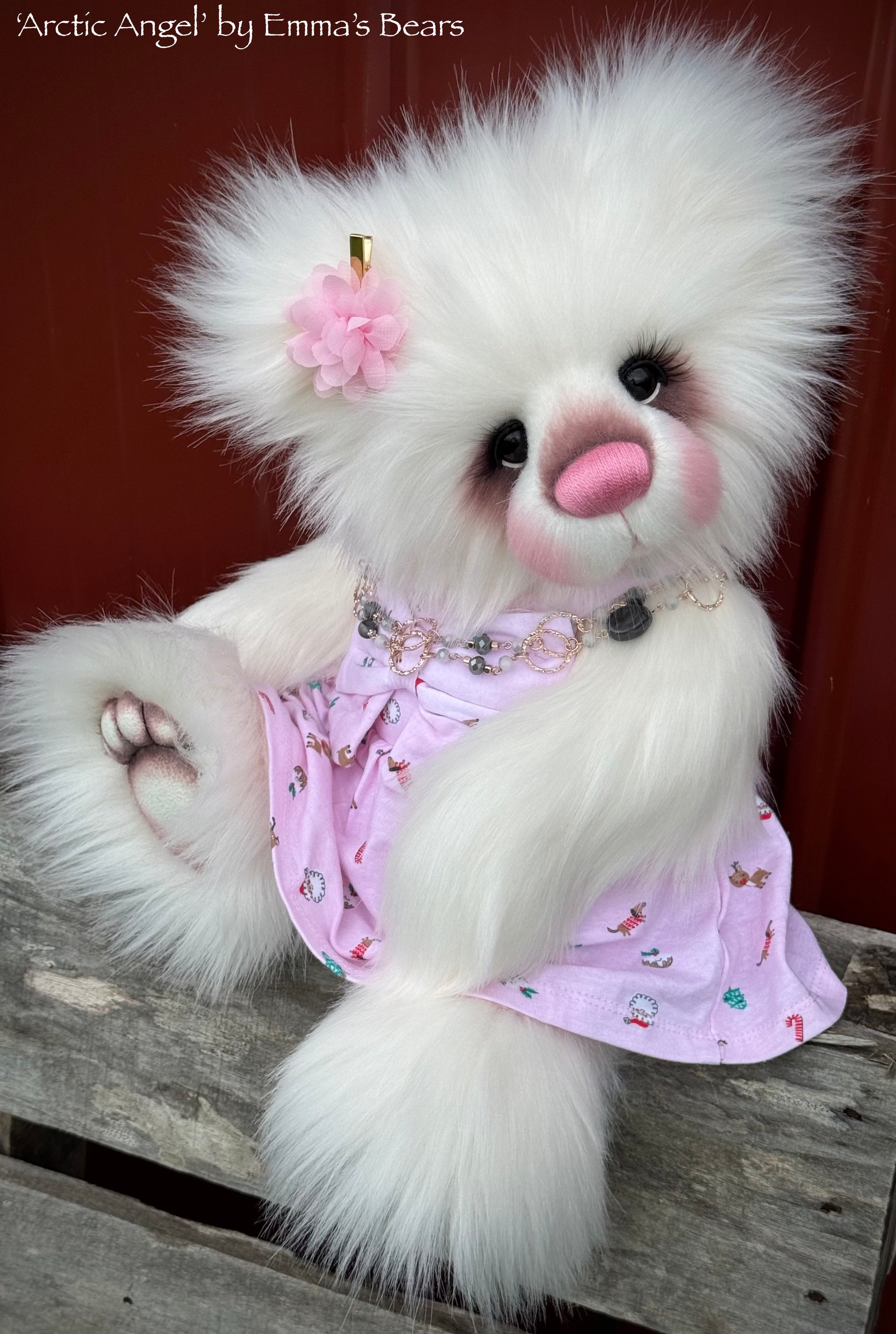 Arctic Angel - 19" Christmas 2024 Artist Bear by Emma's Bears - OOAK