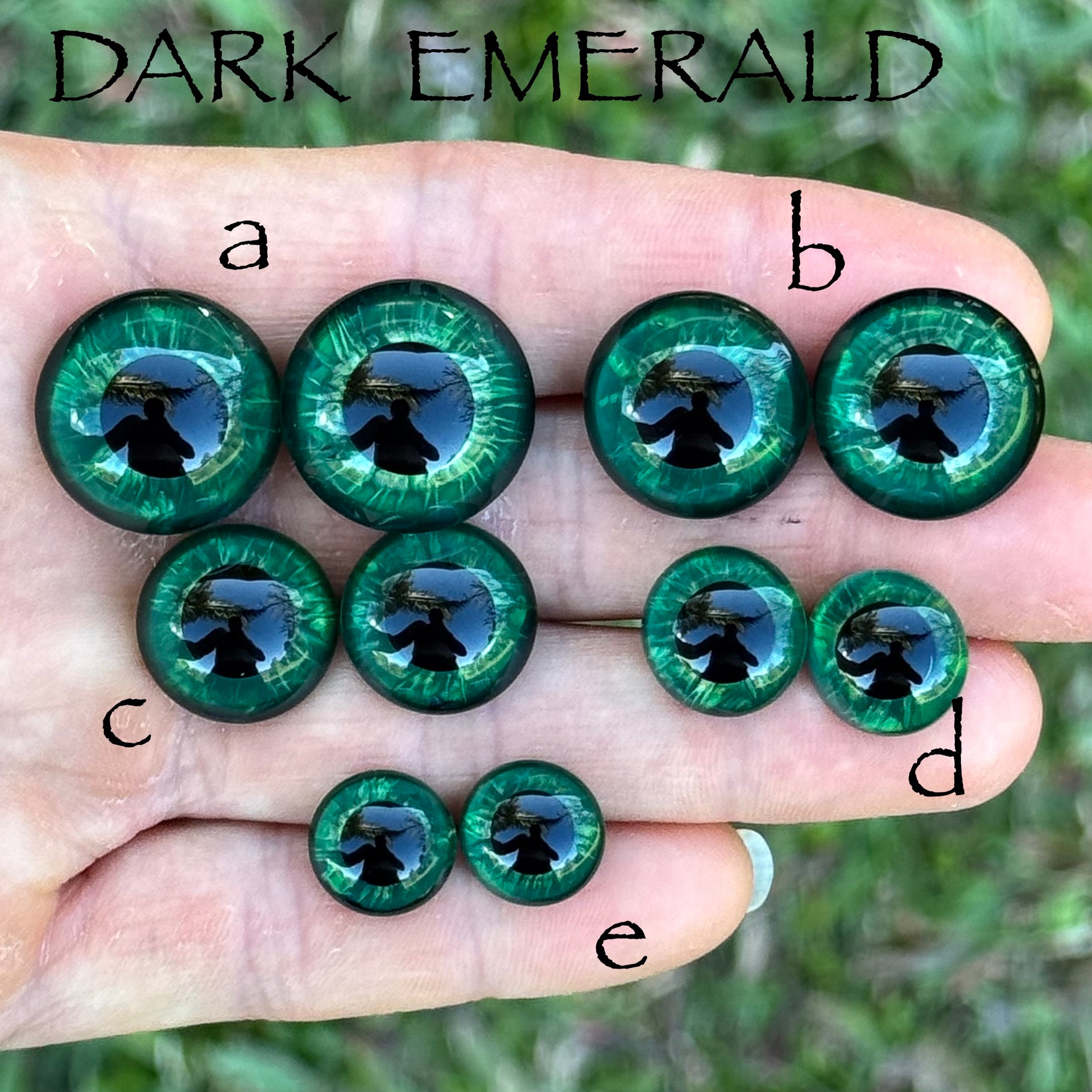 Hand Painted Eyes - Dark Emerald