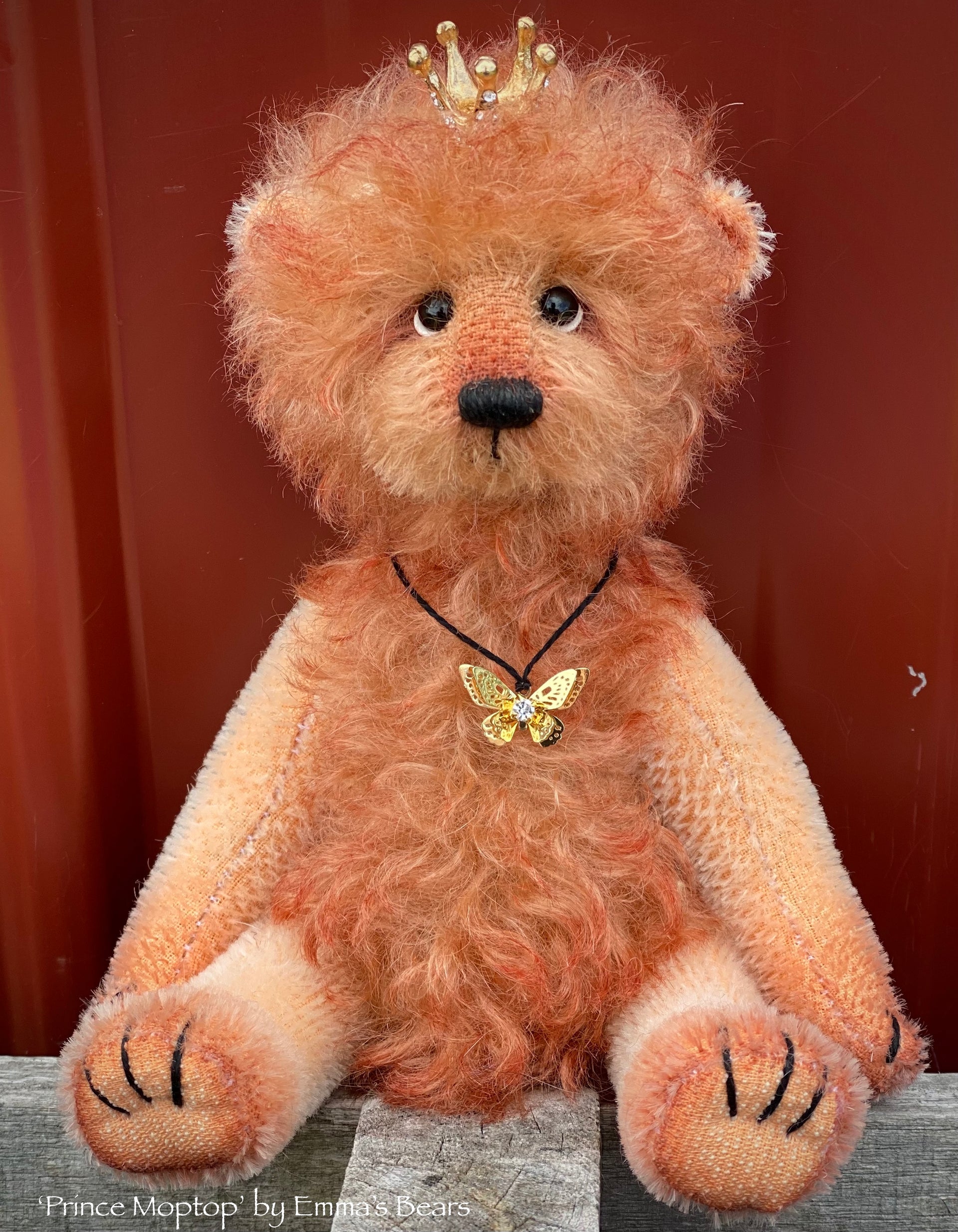 Prince Moptop - 8" Two Tone Mohair Artist Bear by Emma's Bears - OOAK