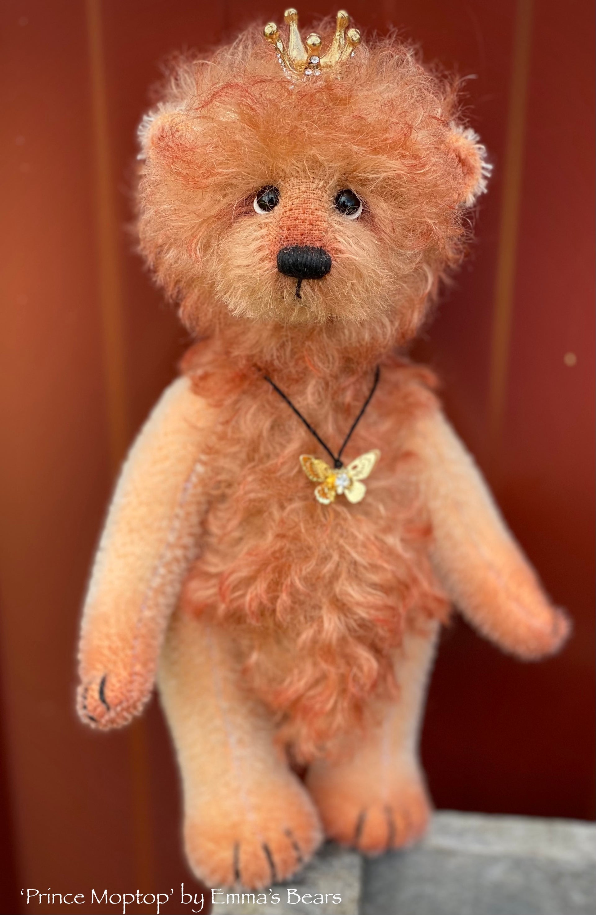 Prince Moptop - 8" Two Tone Mohair Artist Bear by Emma's Bears - OOAK