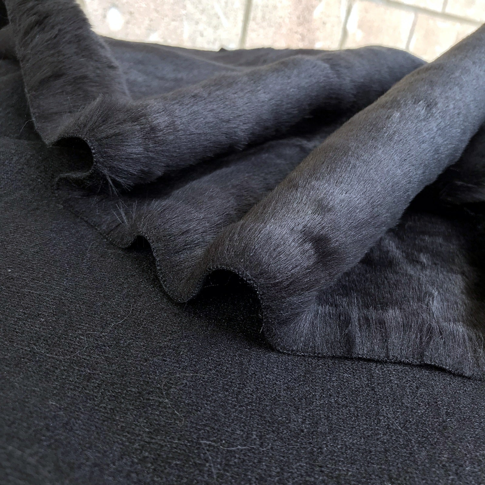 18mm Black - BUDGET Straight Pile Faux Fur