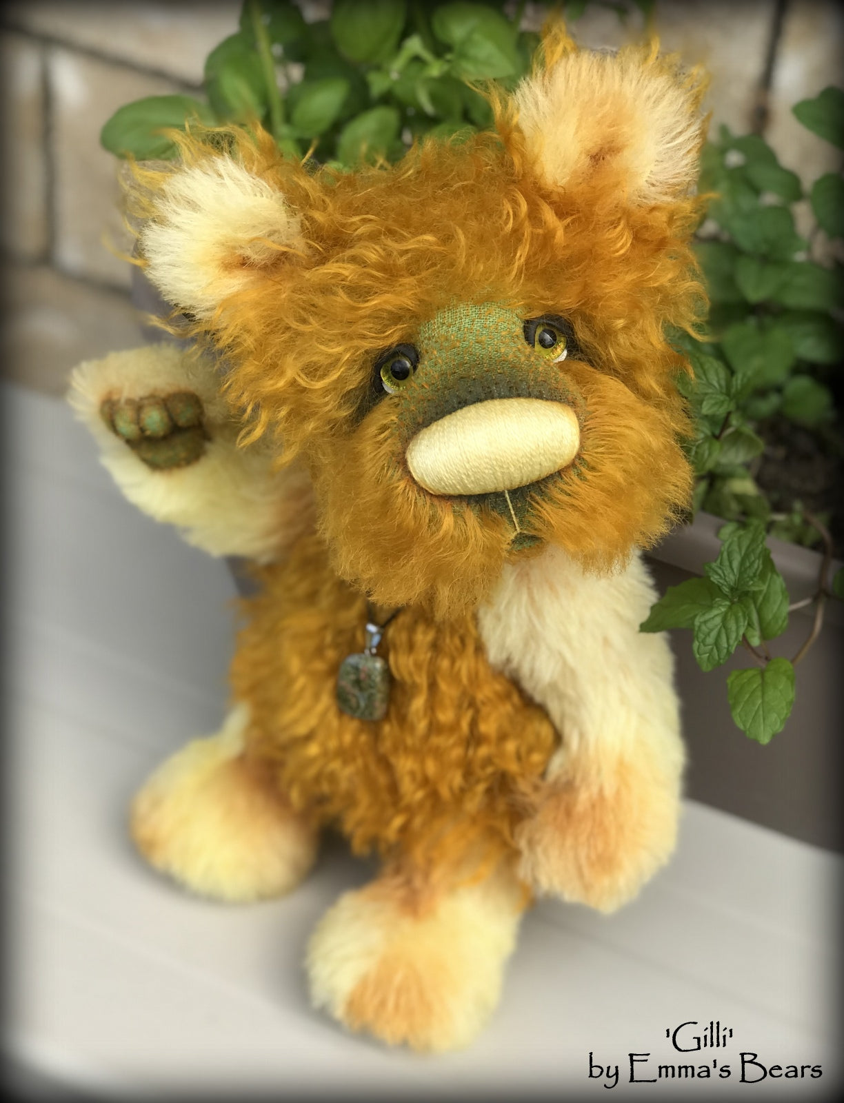 Gilli - 11" Hand Dyed Mohair and Alpaca Artist Bear by Emma's Bears - OOAK