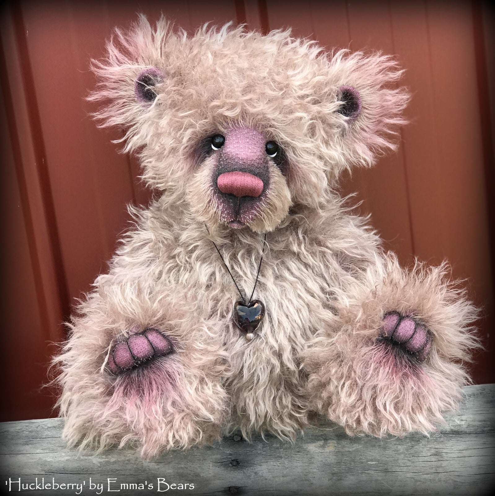 Huckleberry - 17" hand-dyed mohair Artist Bear by Emma's Bears - OOAK