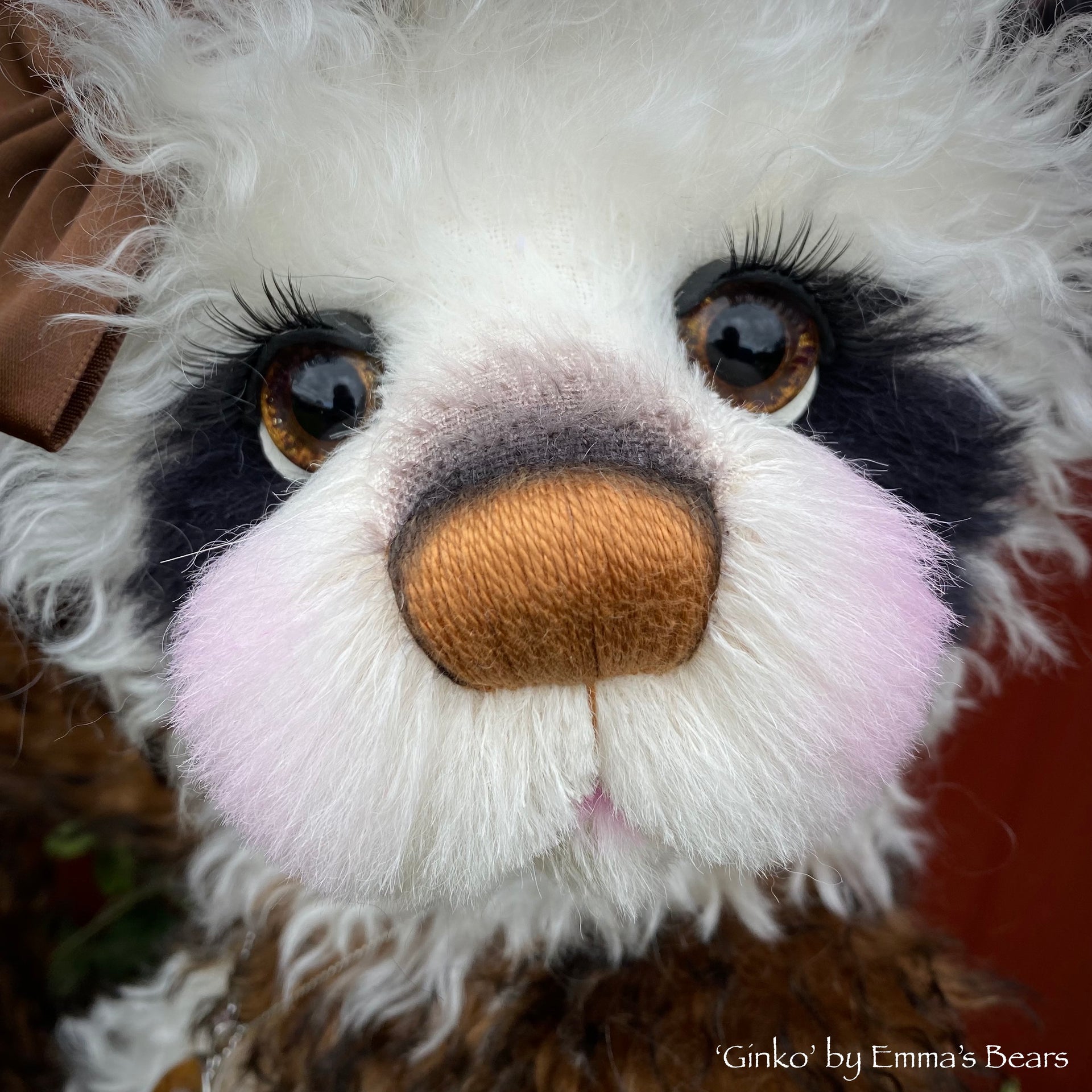 Ginko - 17" mohair artist panda bear by Emma's Bears - OOAK