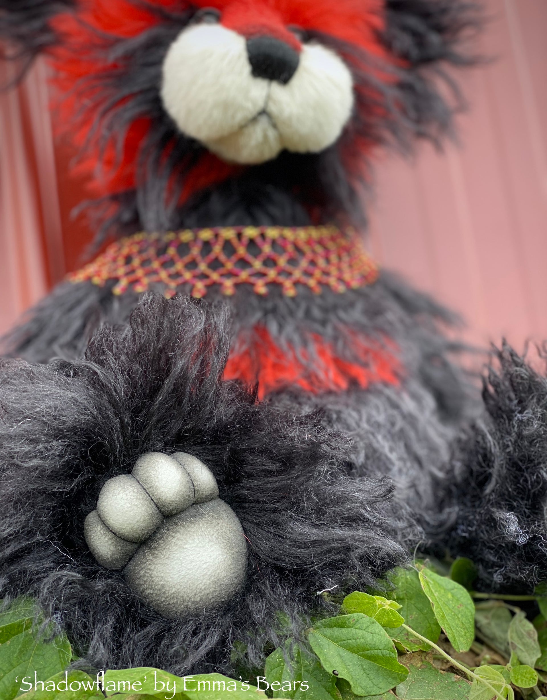 Shadowflame - 19" mohair artist panda bear by Emma's Bears - OOAK
