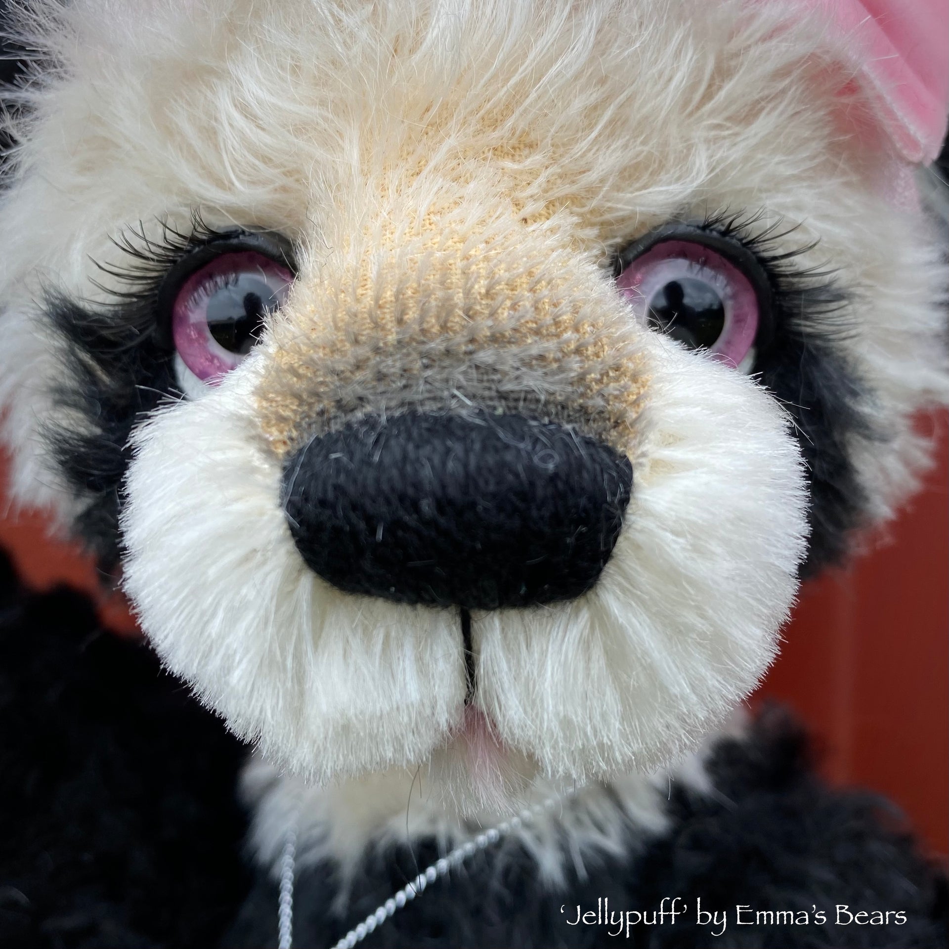 Jellypuff - 13" mohair artist panda bear by Emma's Bears - OOAK