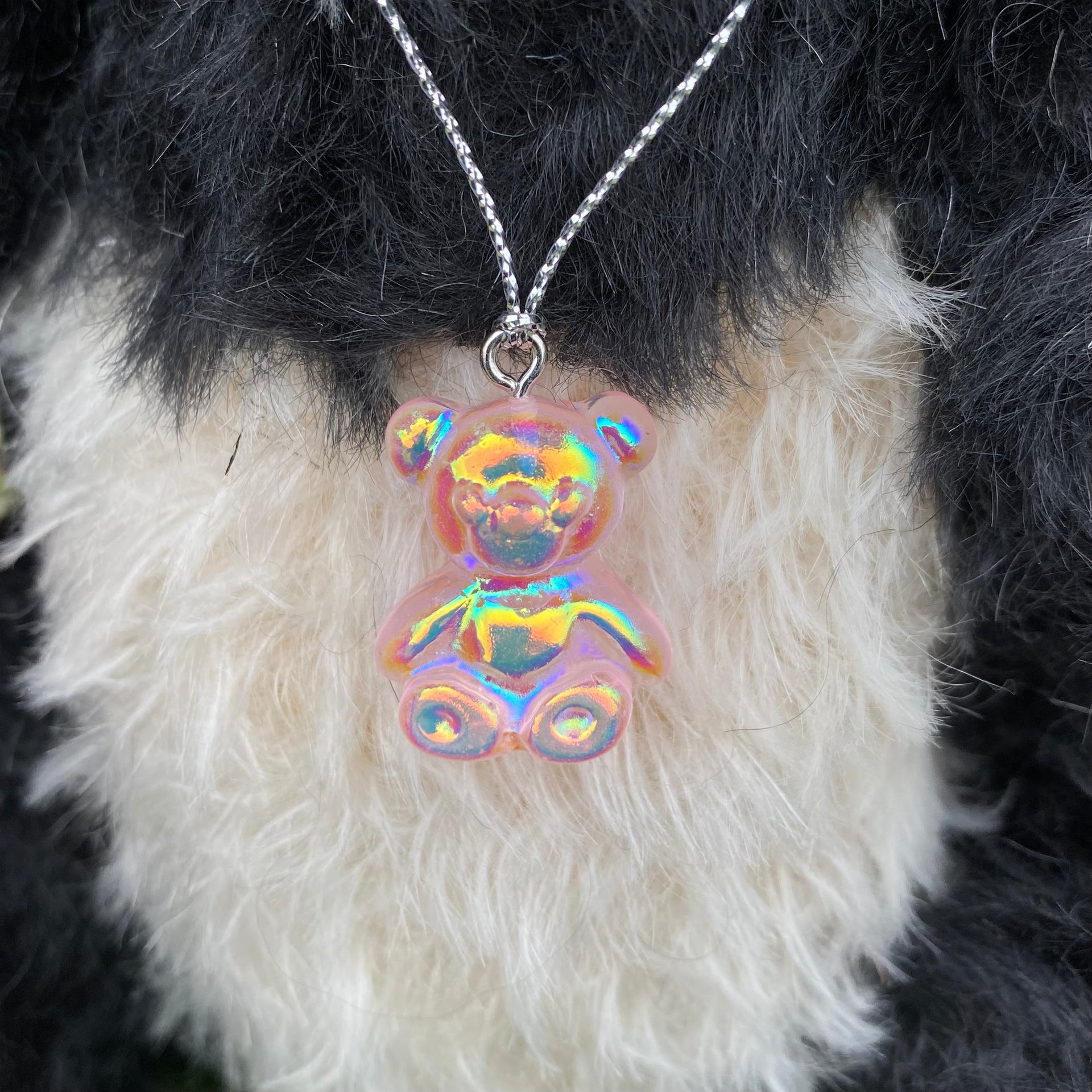Jellypuff - 13" mohair artist panda bear by Emma's Bears - OOAK
