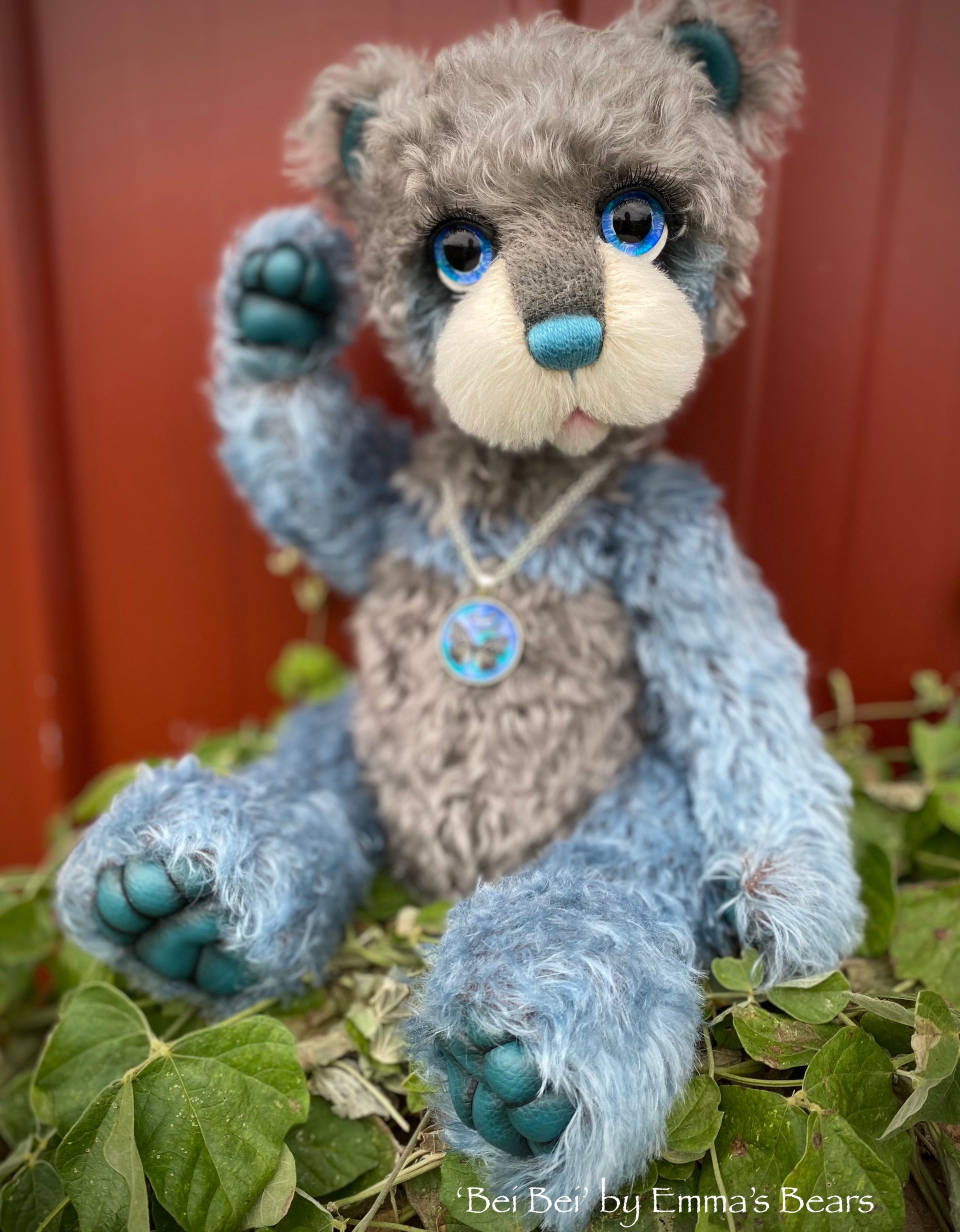 Bei Bei - 16" mohair artist panda bear by Emma's Bears - OOAK