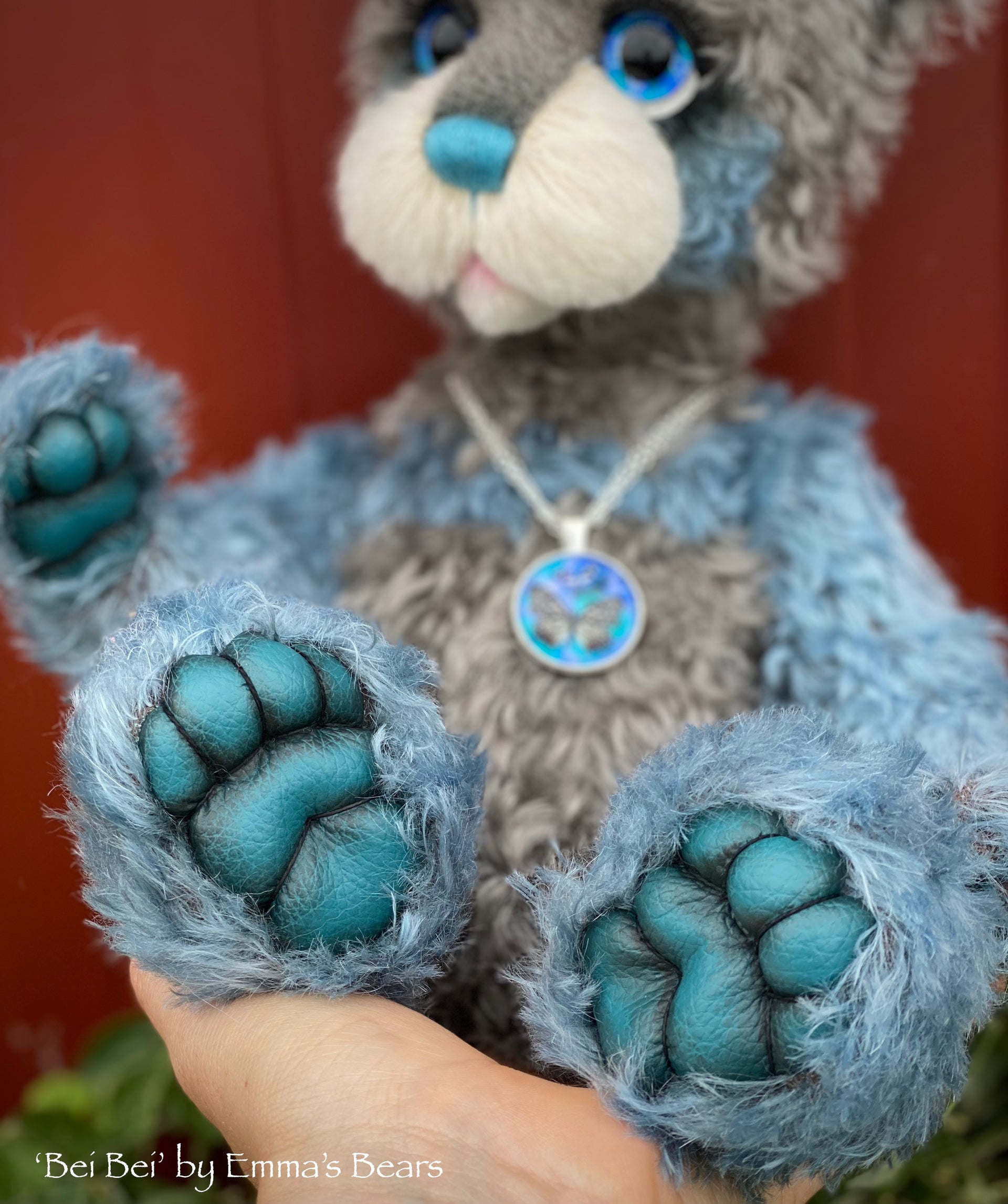 Bei Bei - 16" mohair artist panda bear by Emma's Bears - OOAK