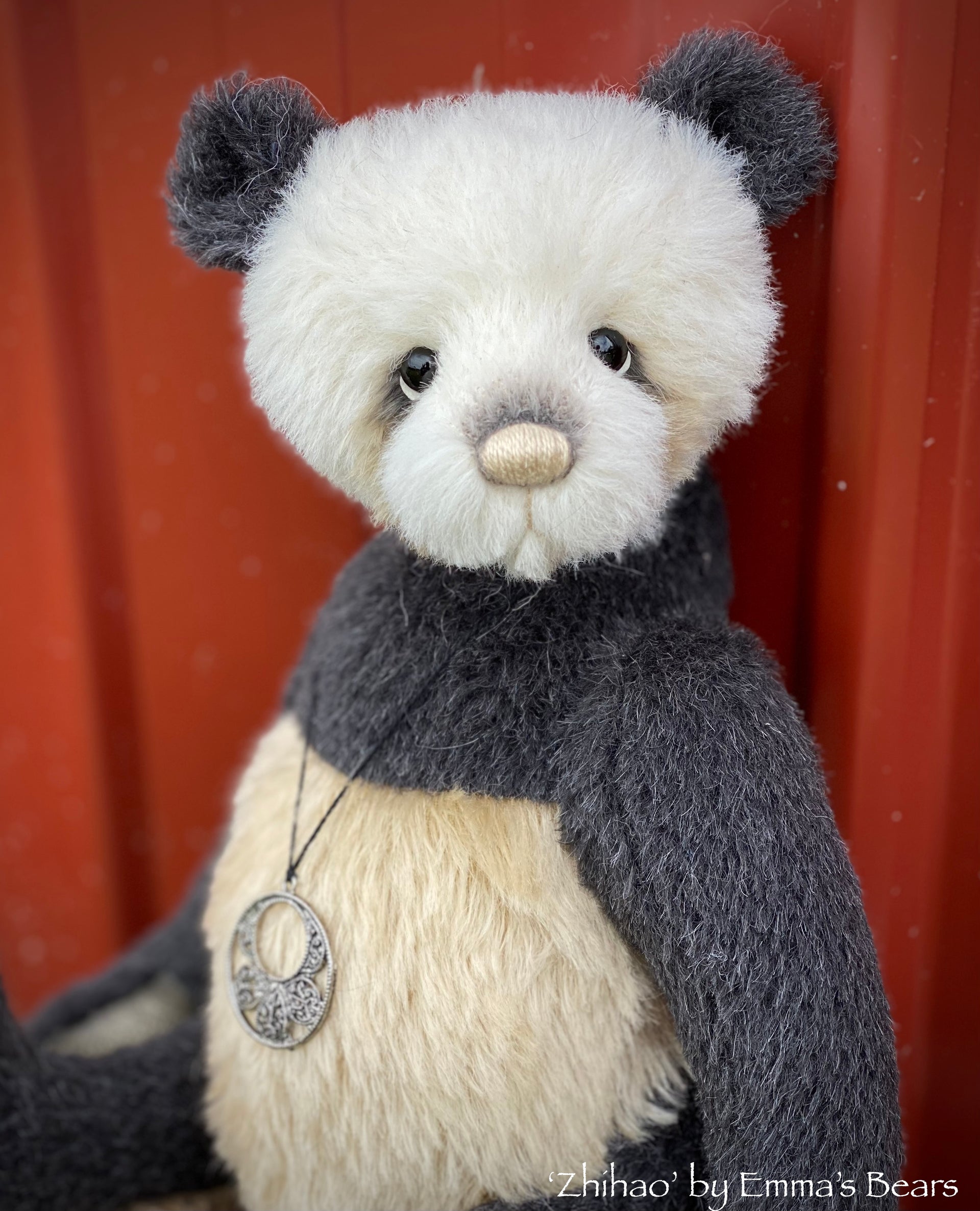 Zhihao - 13" mohair artist panda bear - OOAK by Emma's Bears