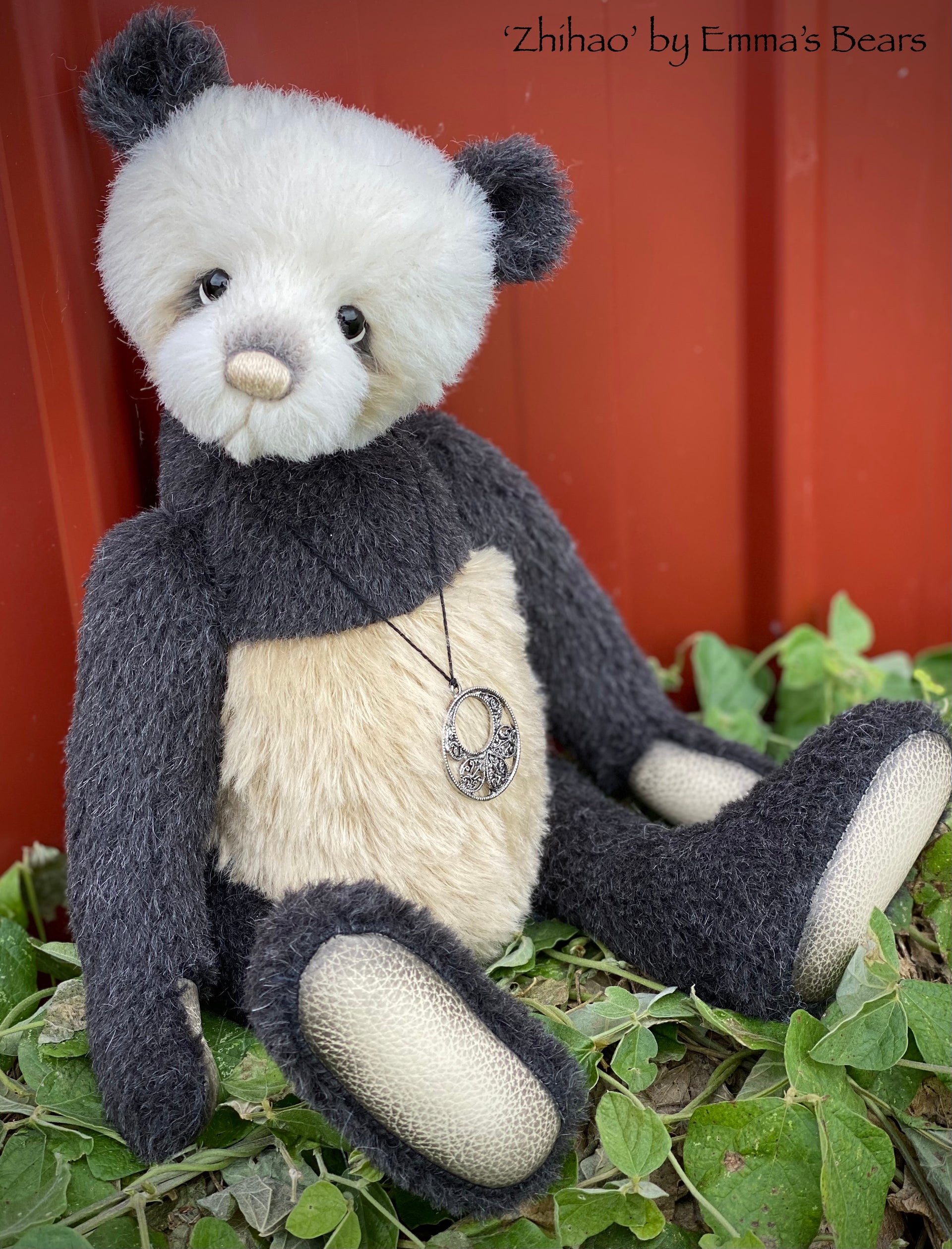 Zhihao - 13" mohair artist panda bear - OOAK by Emma's Bears