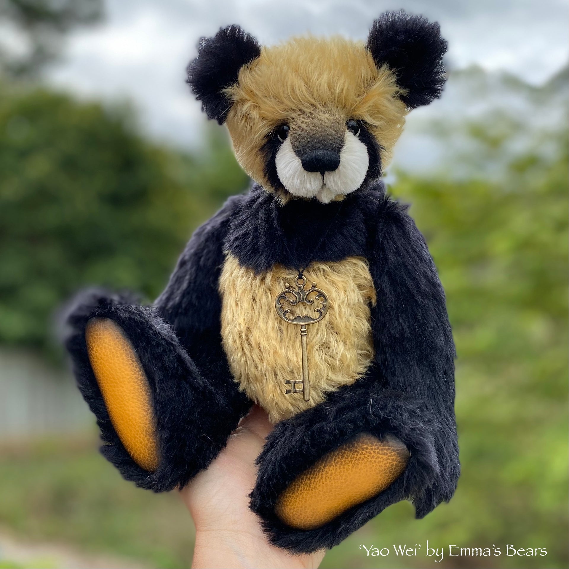 Yao Wei - 13" mohair artist panda bear - OOAK by Emma's Bears
