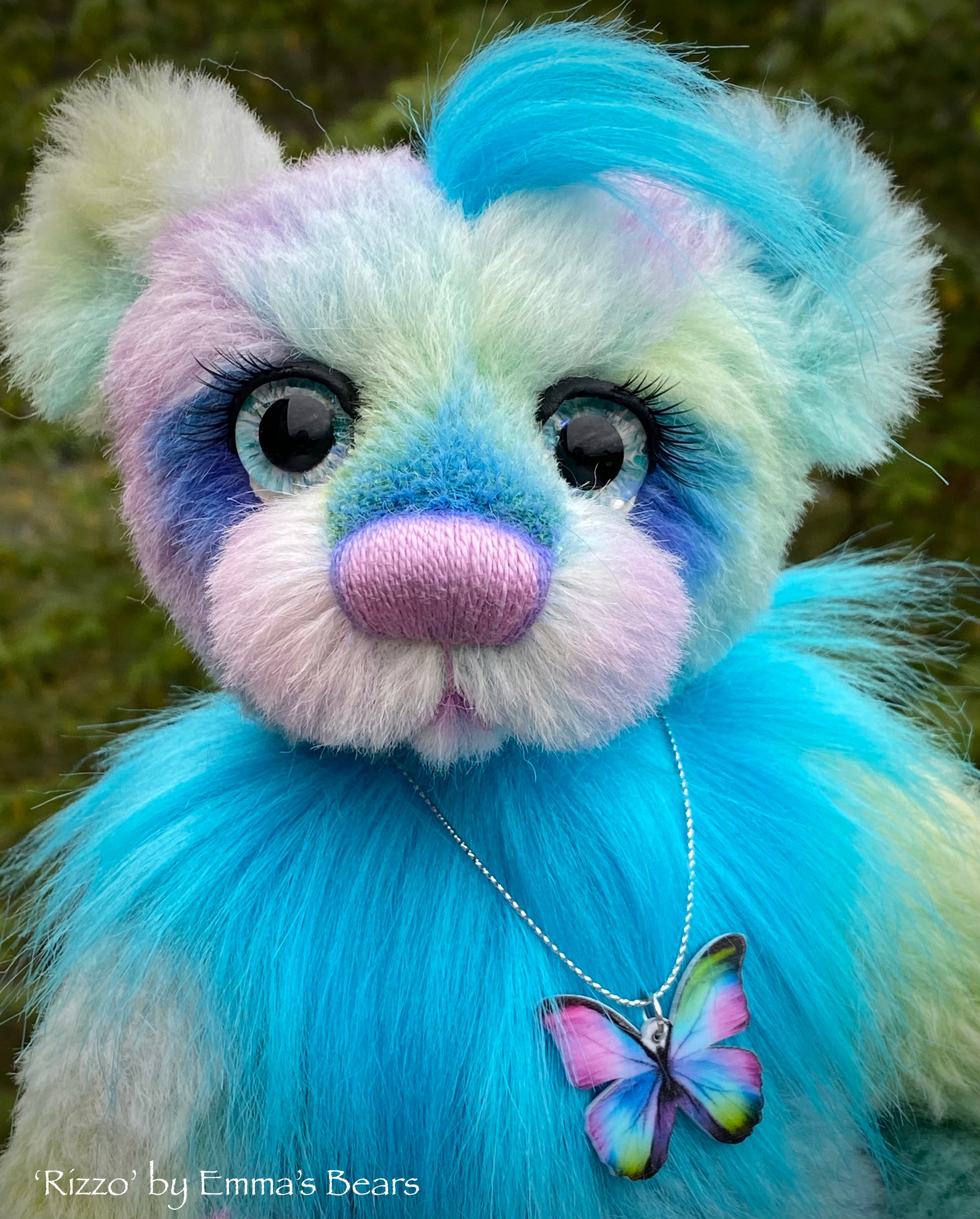 Rizzo - 12" Hand-Dyed Alpaca and faux fur artist bear by Emma's Bears - OOAK