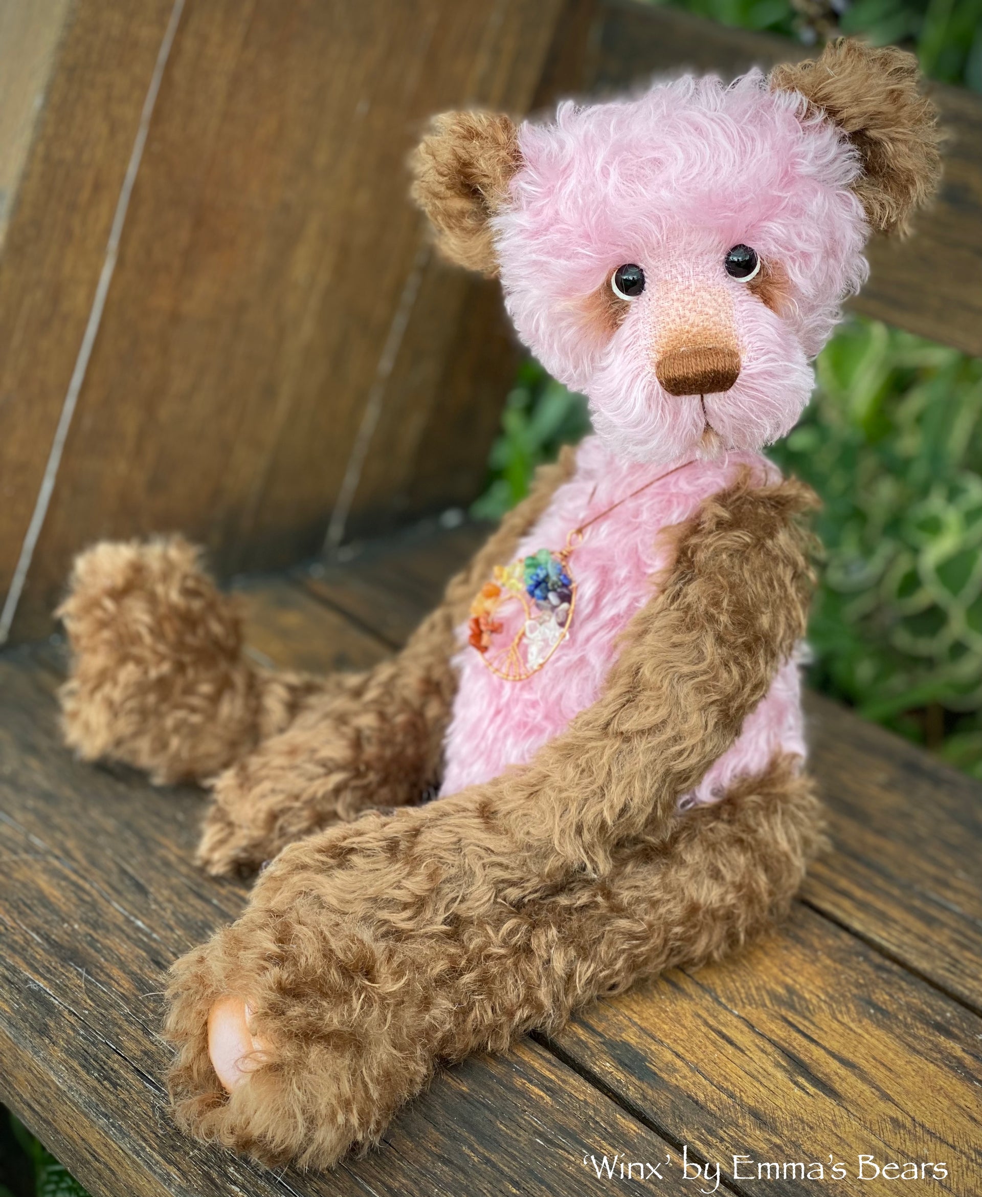 Winx - 17" skinny kid mohair bear by Emmas Bears - OOAK