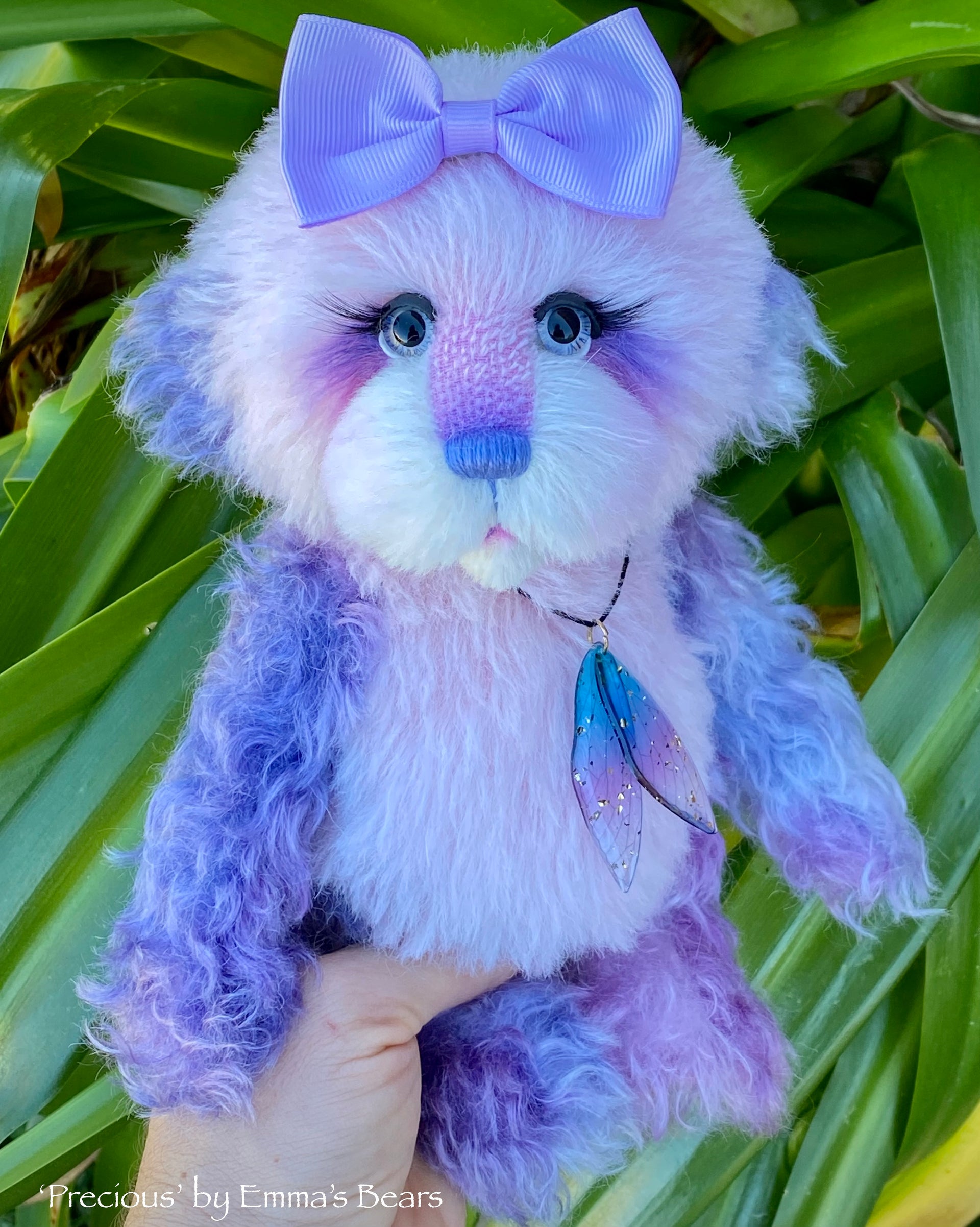 Precious- 9" alpaca and curly kid mohair artist bear by Emma's Bears - OOAK