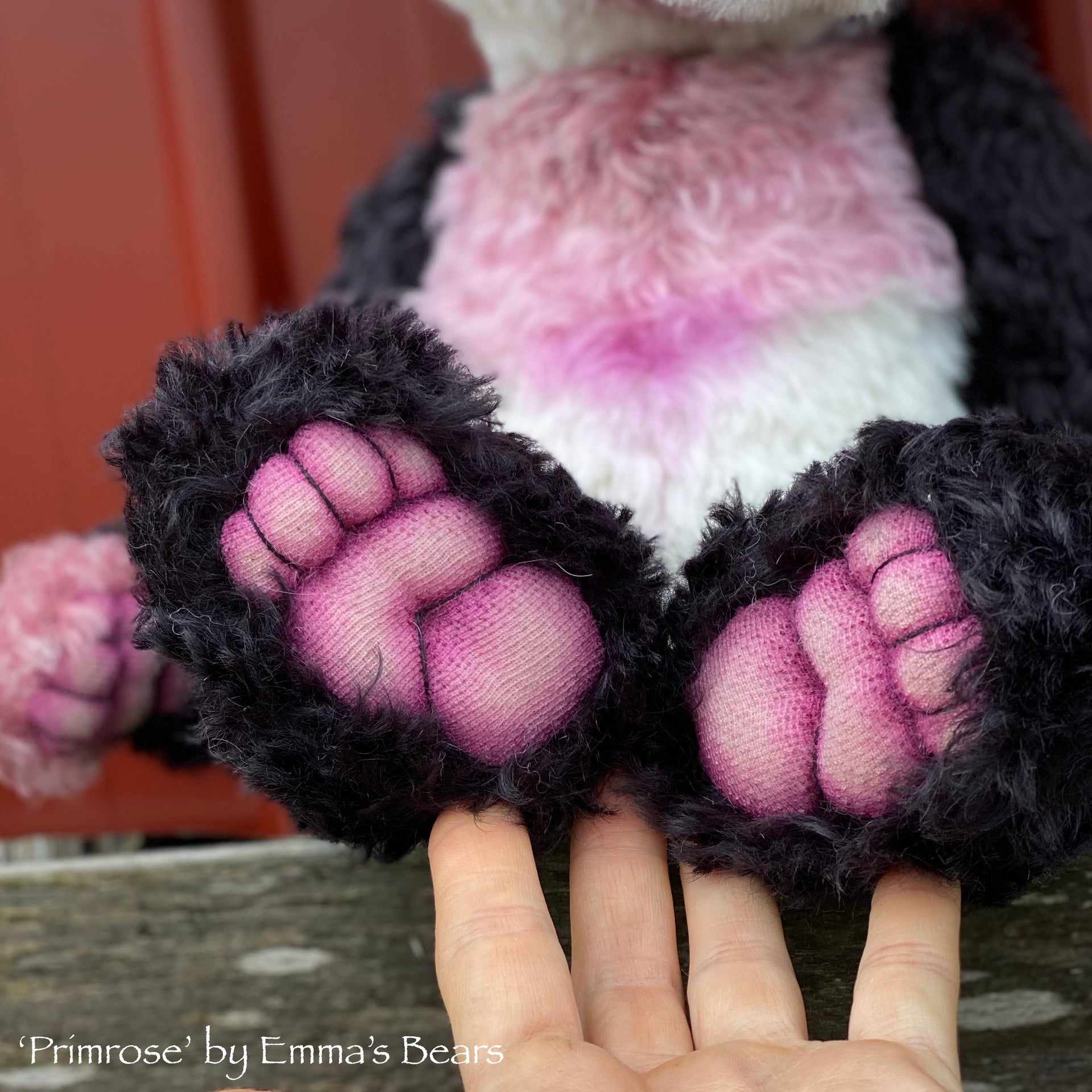 Primrose - 18" Hand-dyed mohair Artist Baby Bear by Emma's Bears - OOAK
