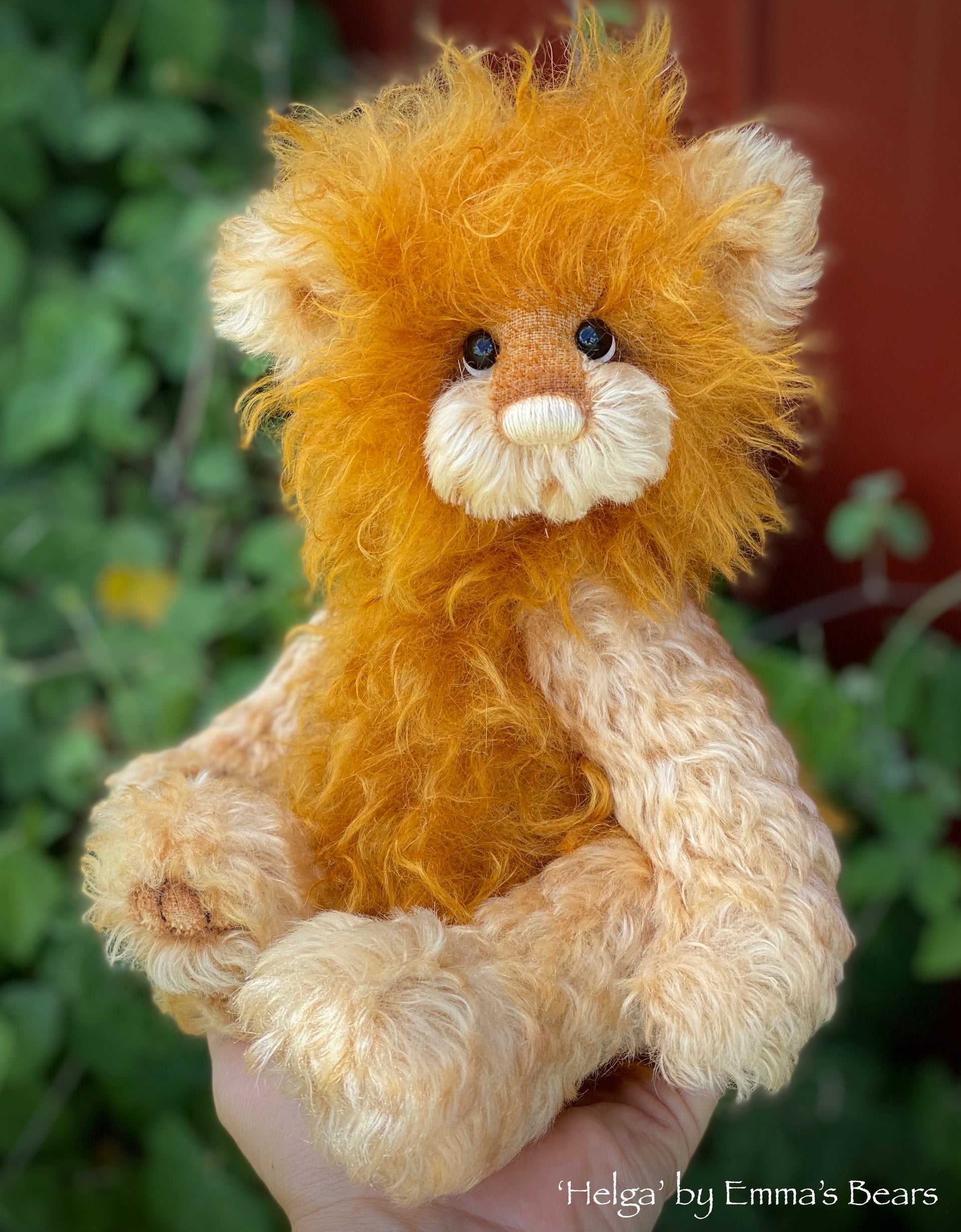 Helga - 12" Hand-dyed mohair artist bear by Emma's Bears - OOAK
