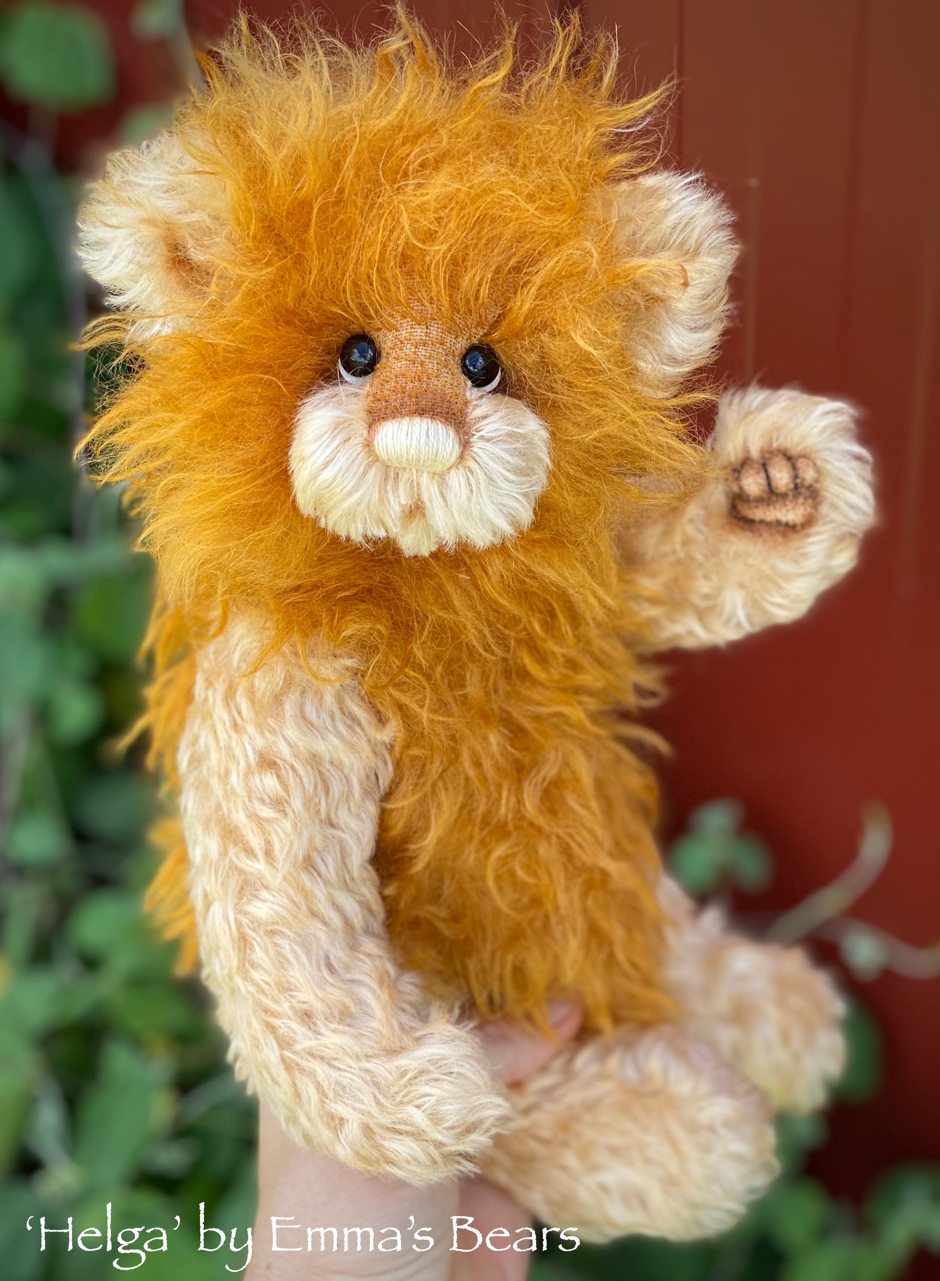 Helga - 12" Hand-dyed mohair artist bear by Emma's Bears - OOAK