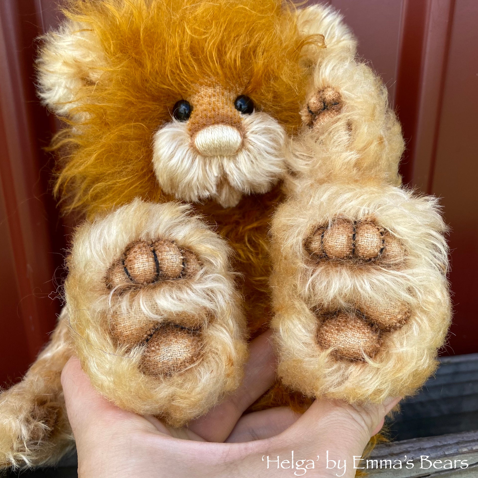 Helga - 12" Hand-dyed mohair artist bear by Emma's Bears - OOAK