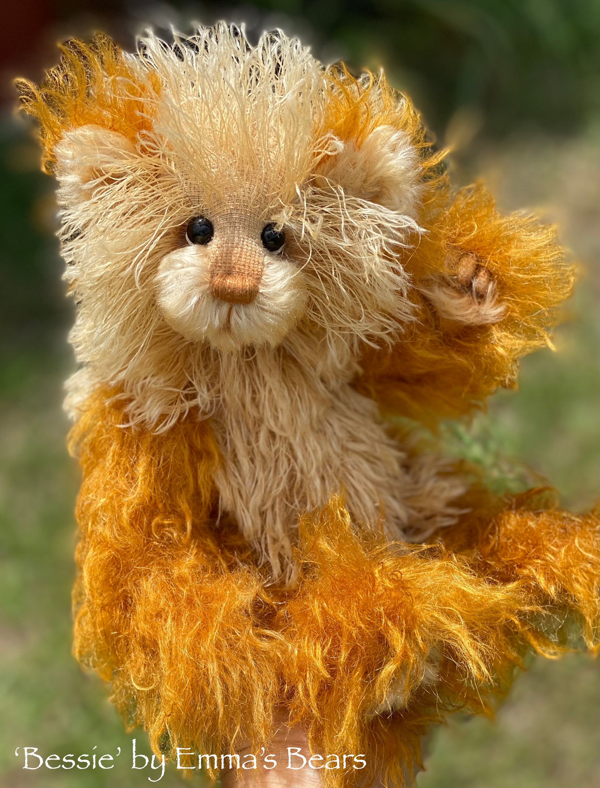 Bessie - 12" Hand-dyed mohair artist bear by Emma's Bears - OOAK