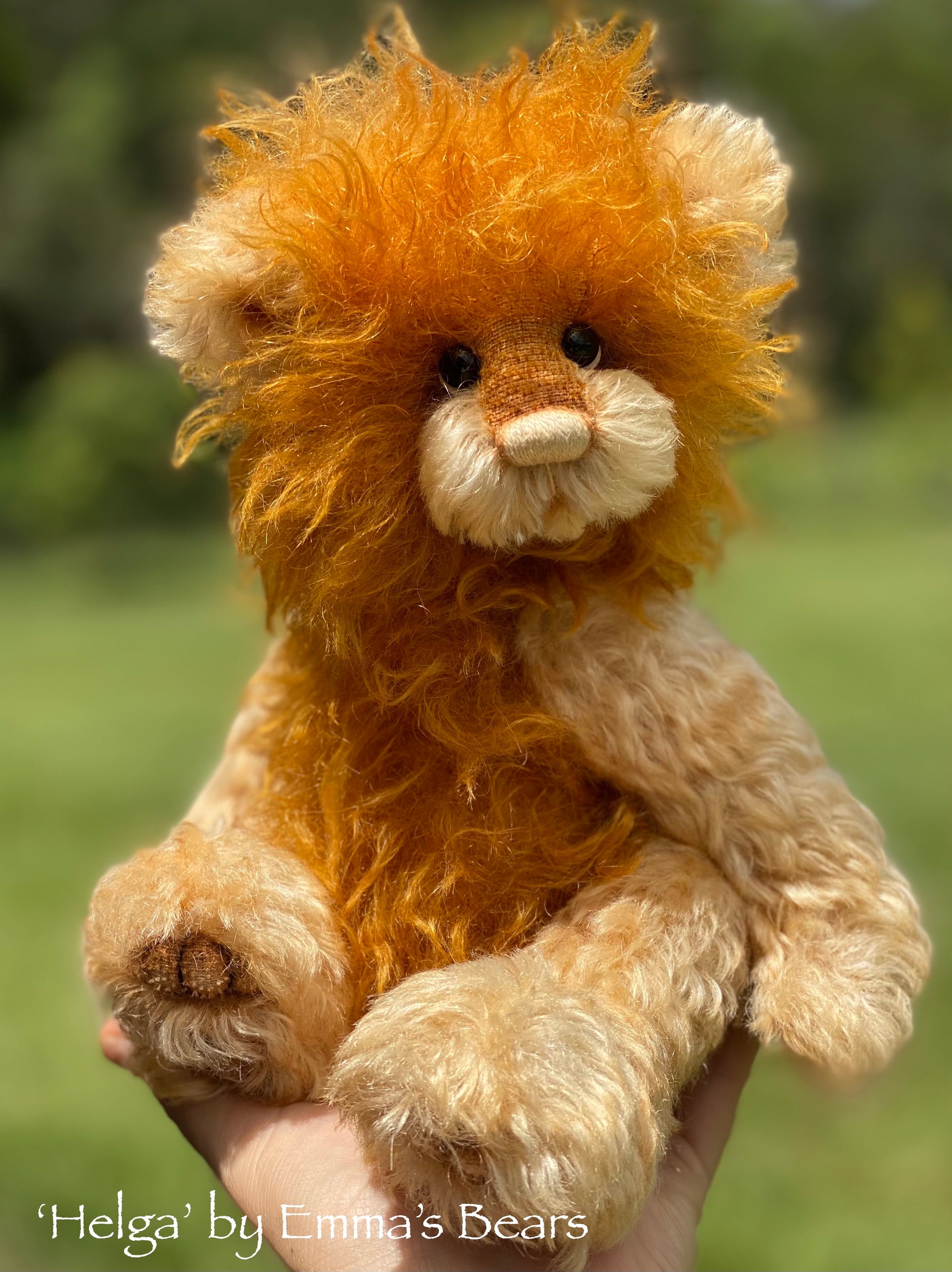 Helga - 12" Hand-dyed mohair artist bear by Emma's Bears - OOAK