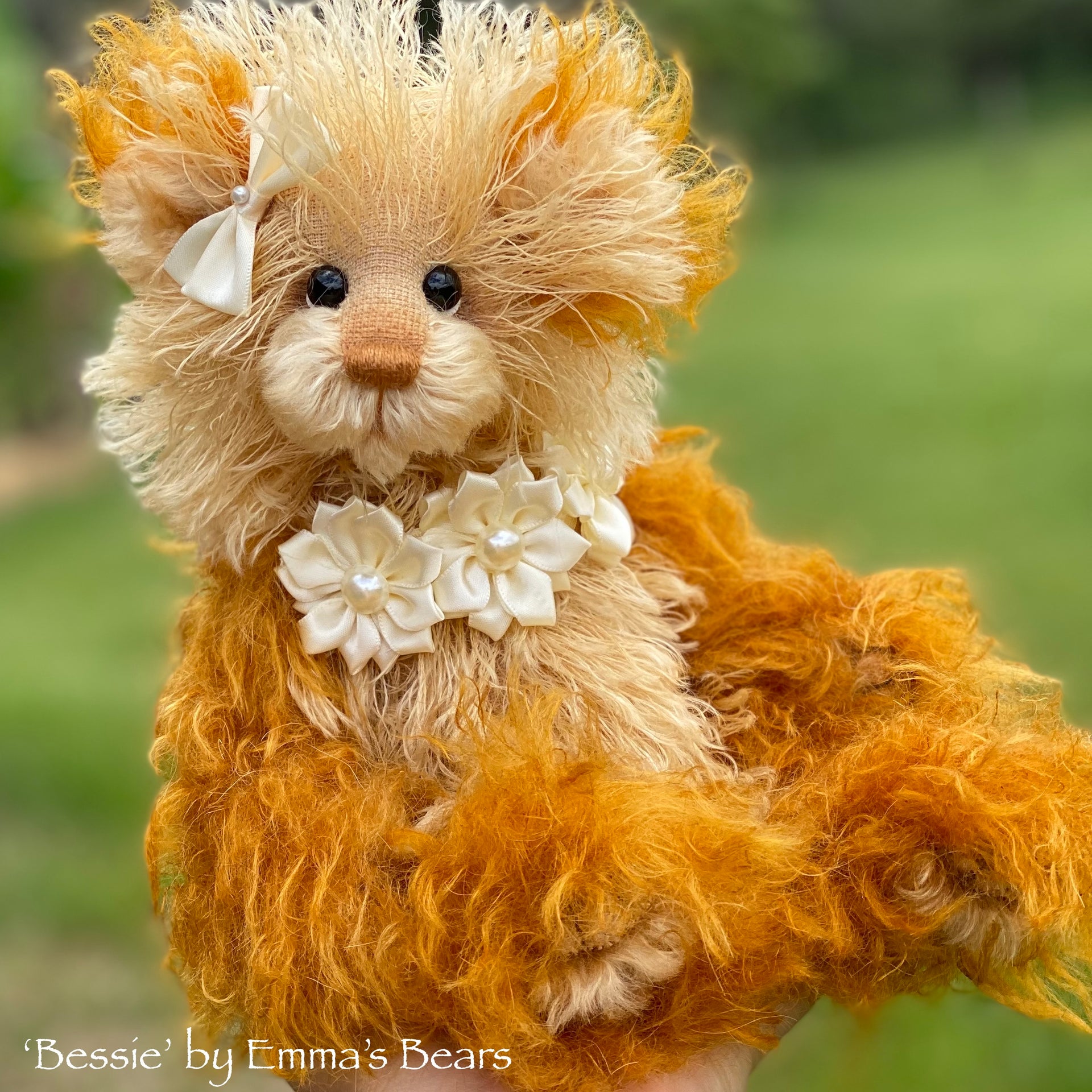 Bessie - 12" Hand-dyed mohair artist bear by Emma's Bears - OOAK