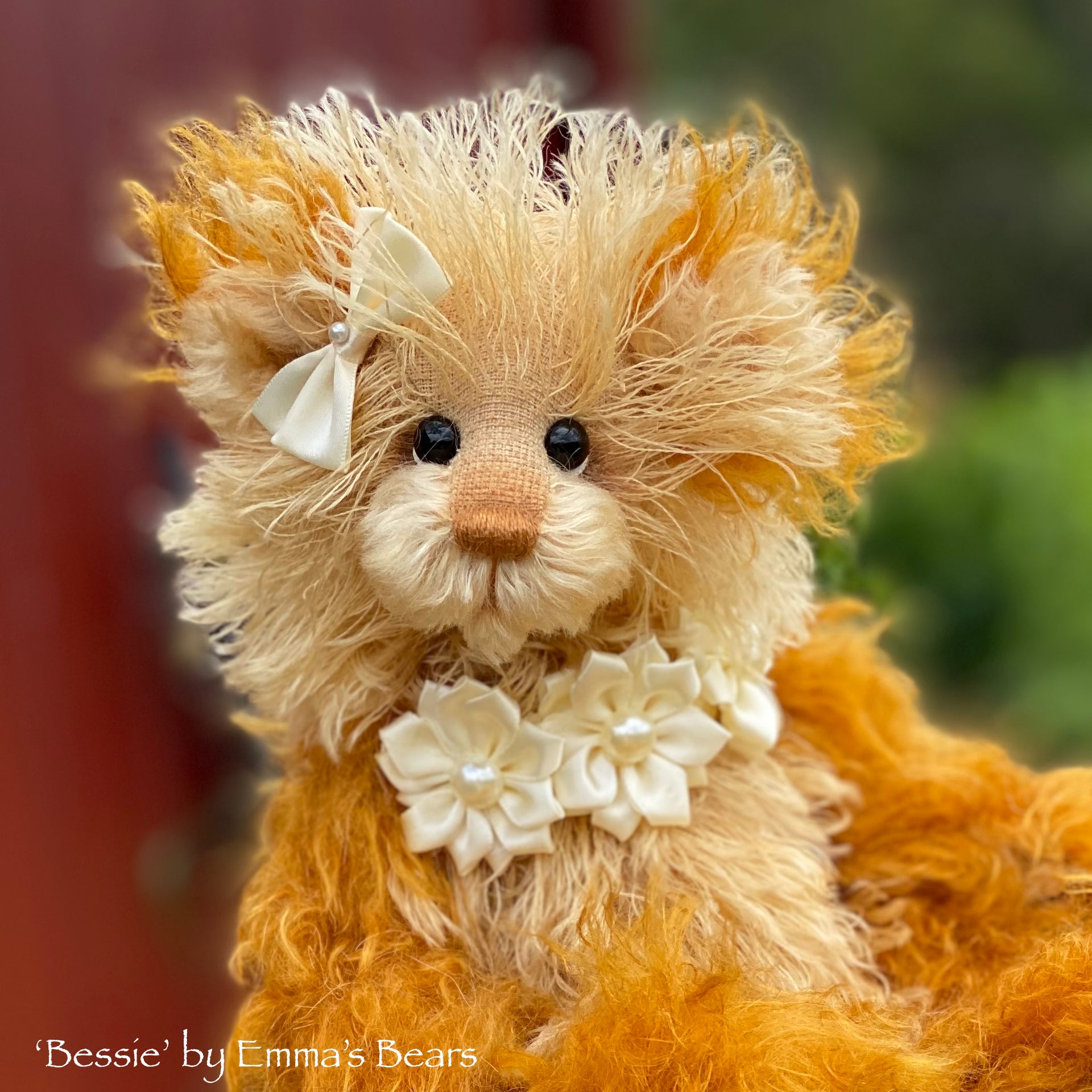 Bessie - 12" Hand-dyed mohair artist bear by Emma's Bears - OOAK
